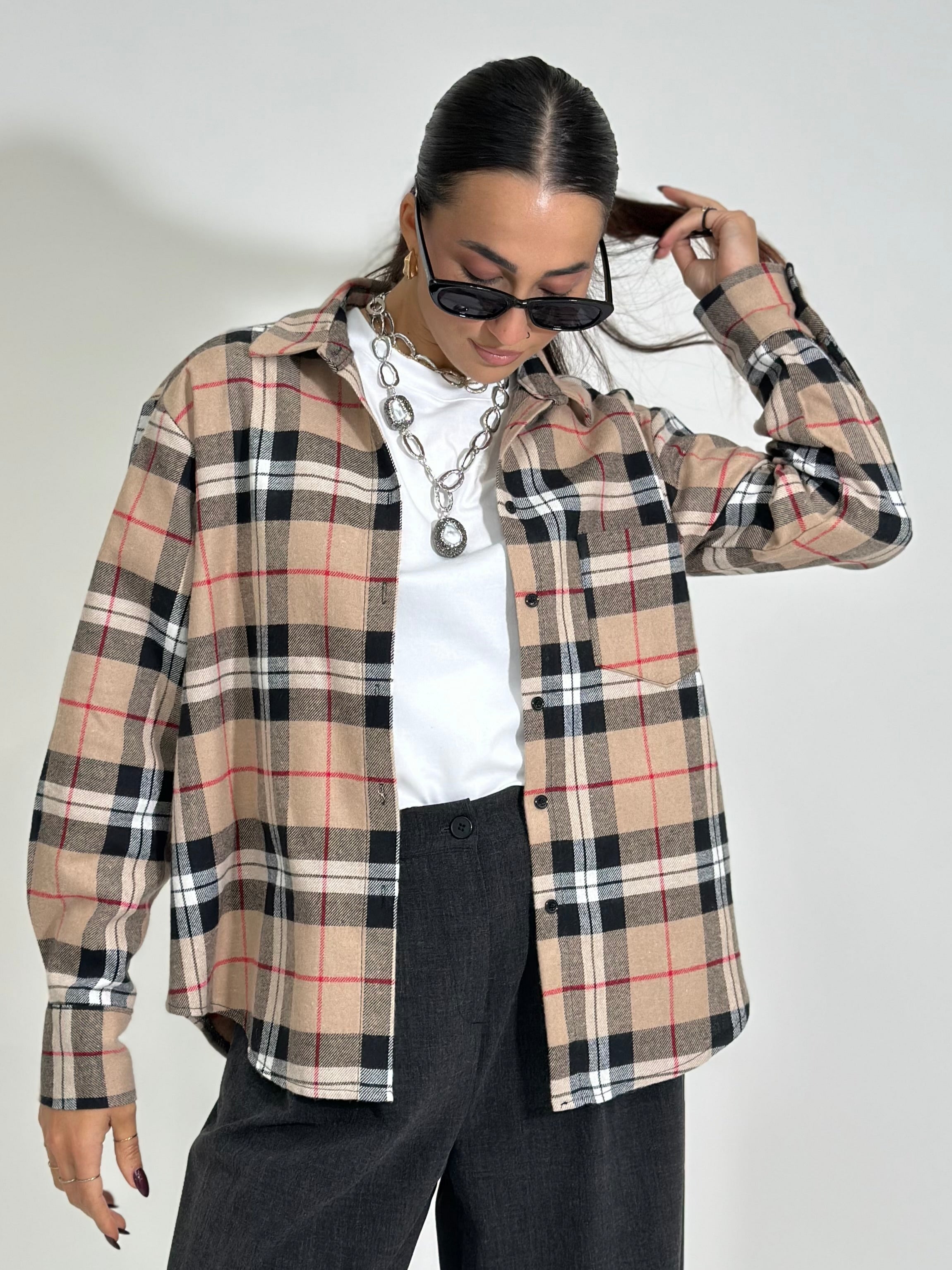 Camicia madras 2735 BEIGE