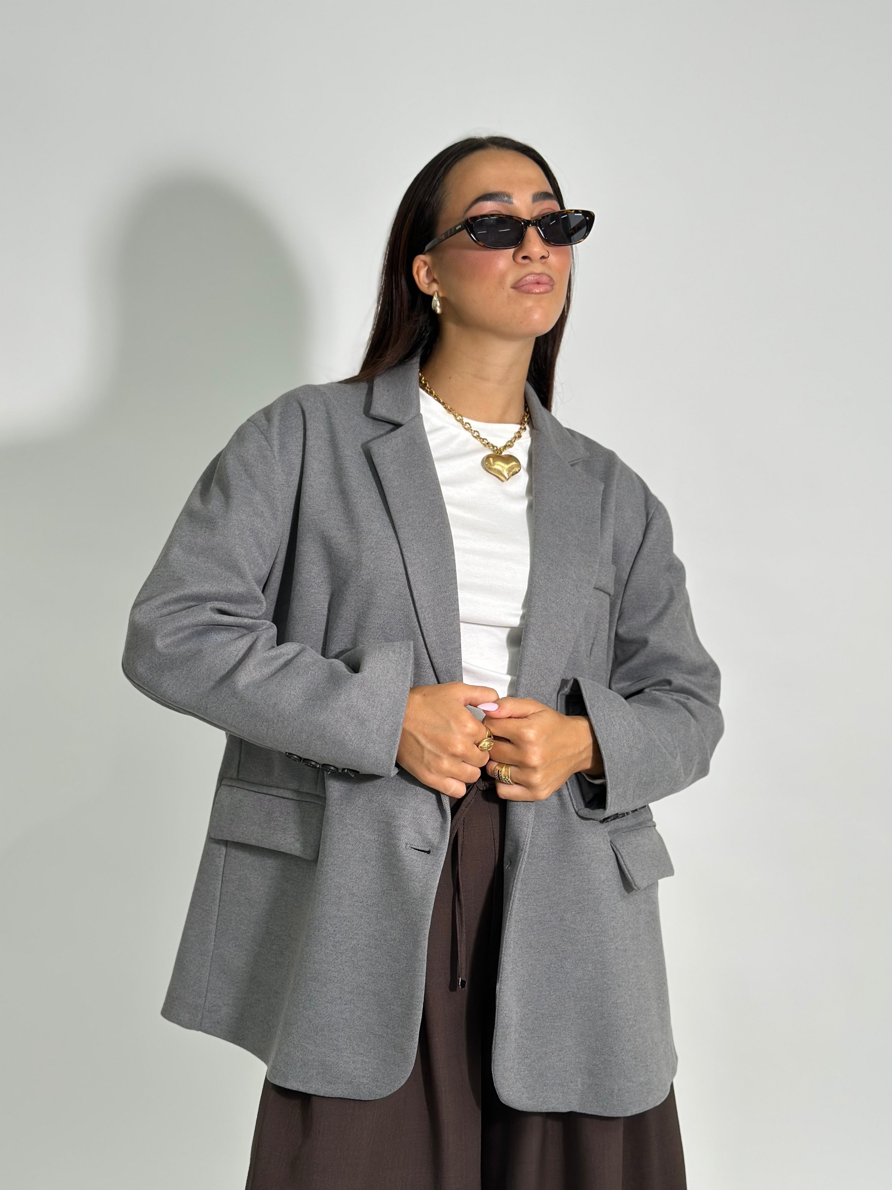 Giacca over 24371D GRIGIO