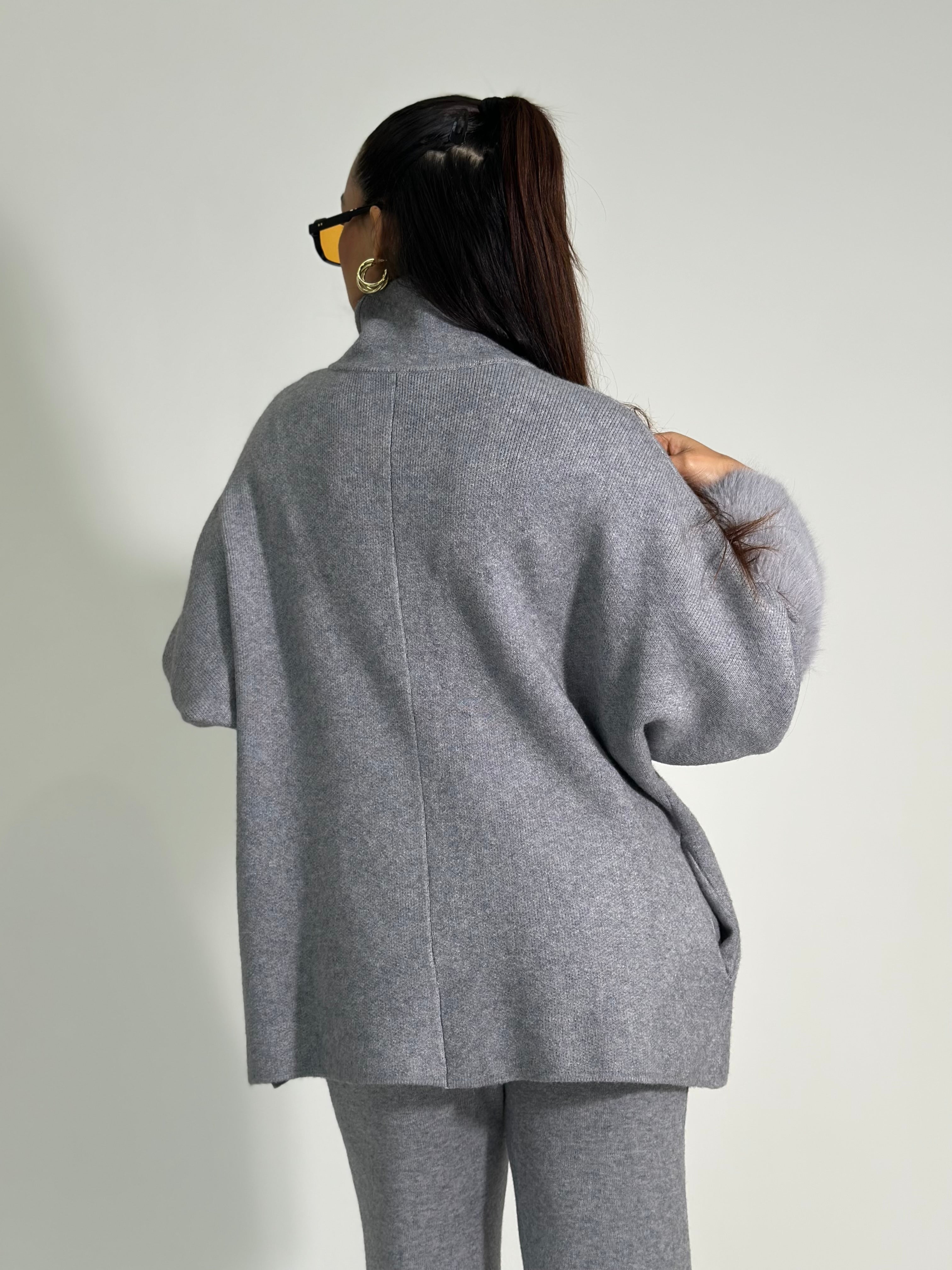 Maglia zip C686 GRIGIO