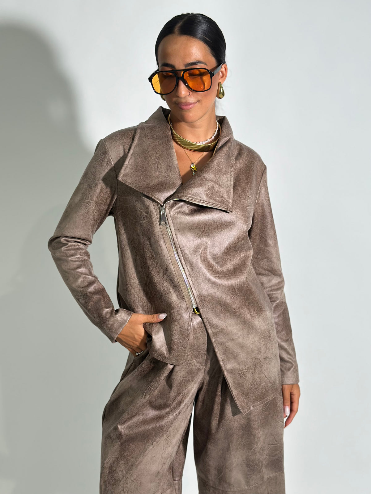 Giacca econappa diagonale 5128