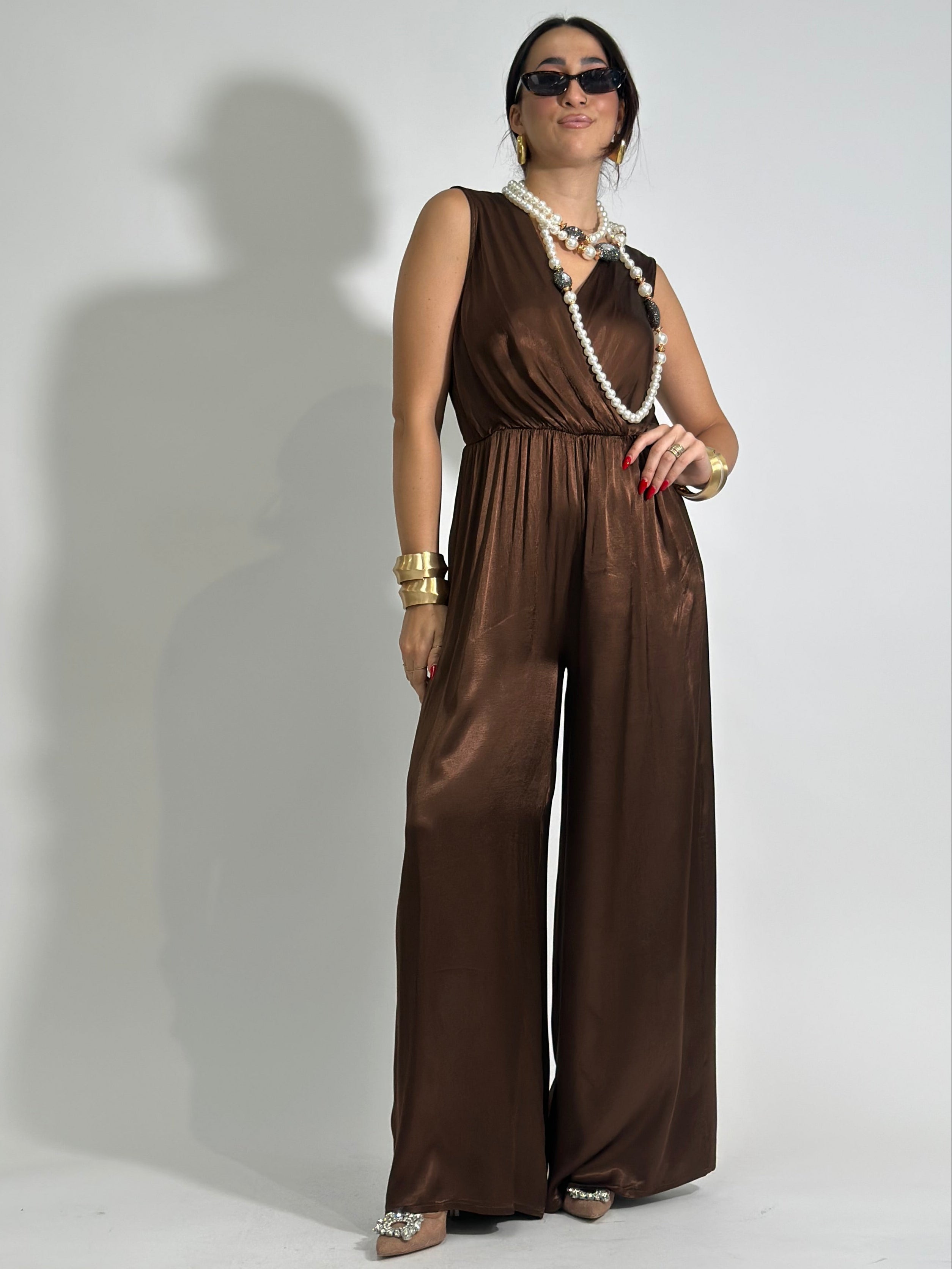 Tuta satin 6508 BROWN