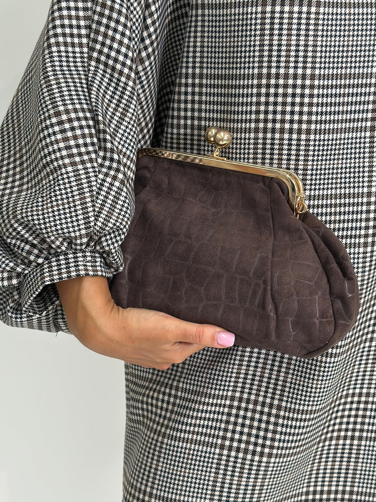 Borsa clutch 90678 COFFEE