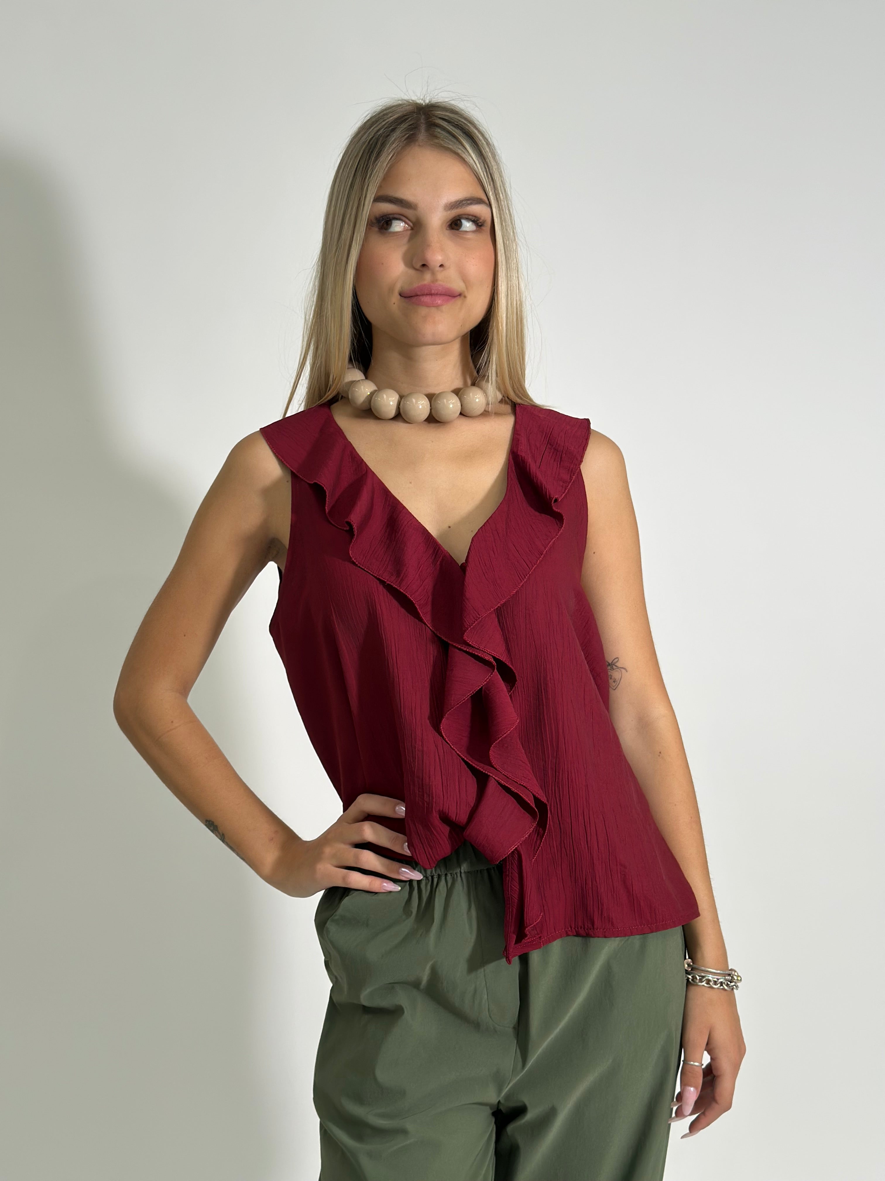 Camicia Volant 19101 BORDO