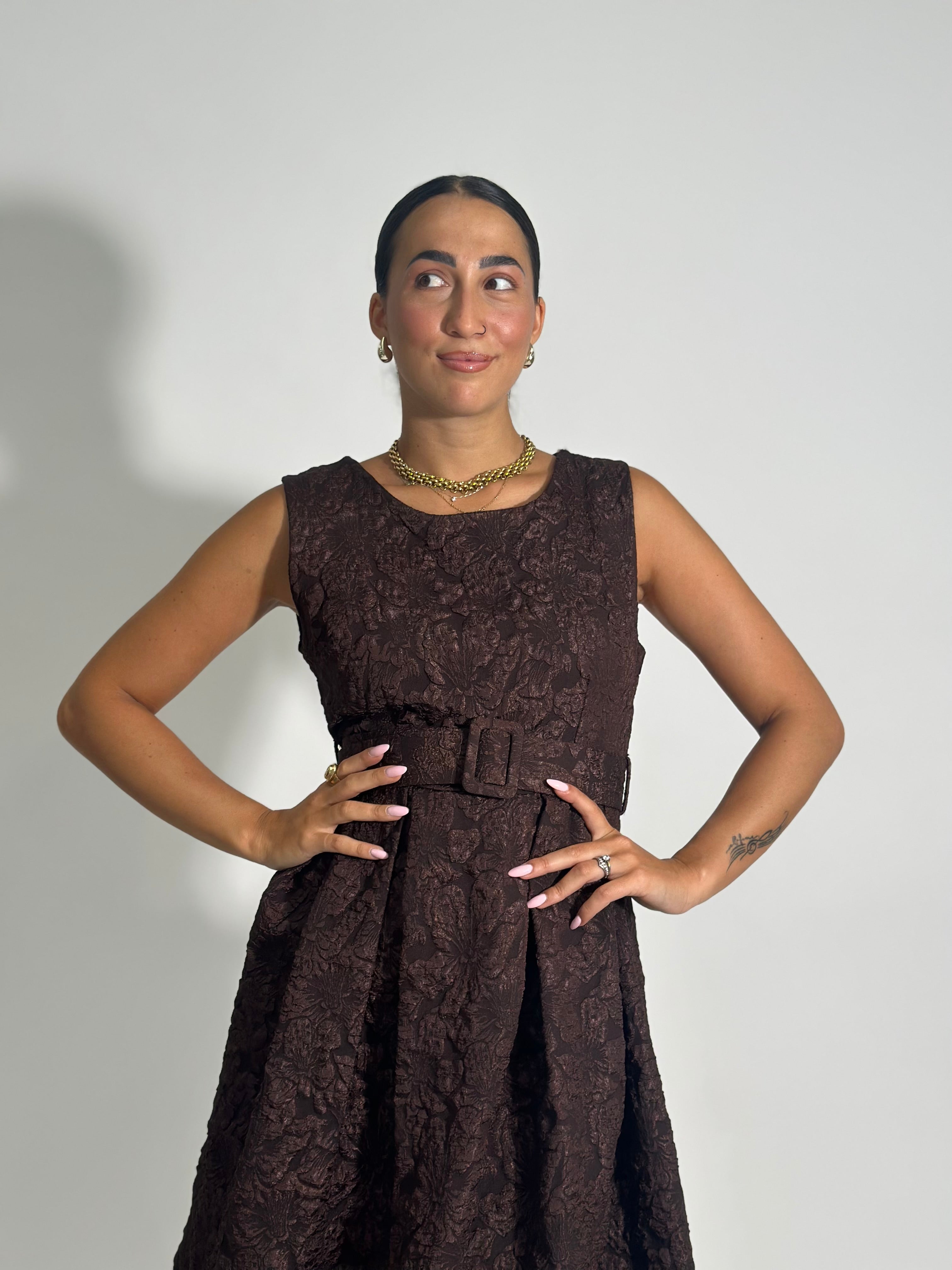 Abito dama 11855 MARRONE