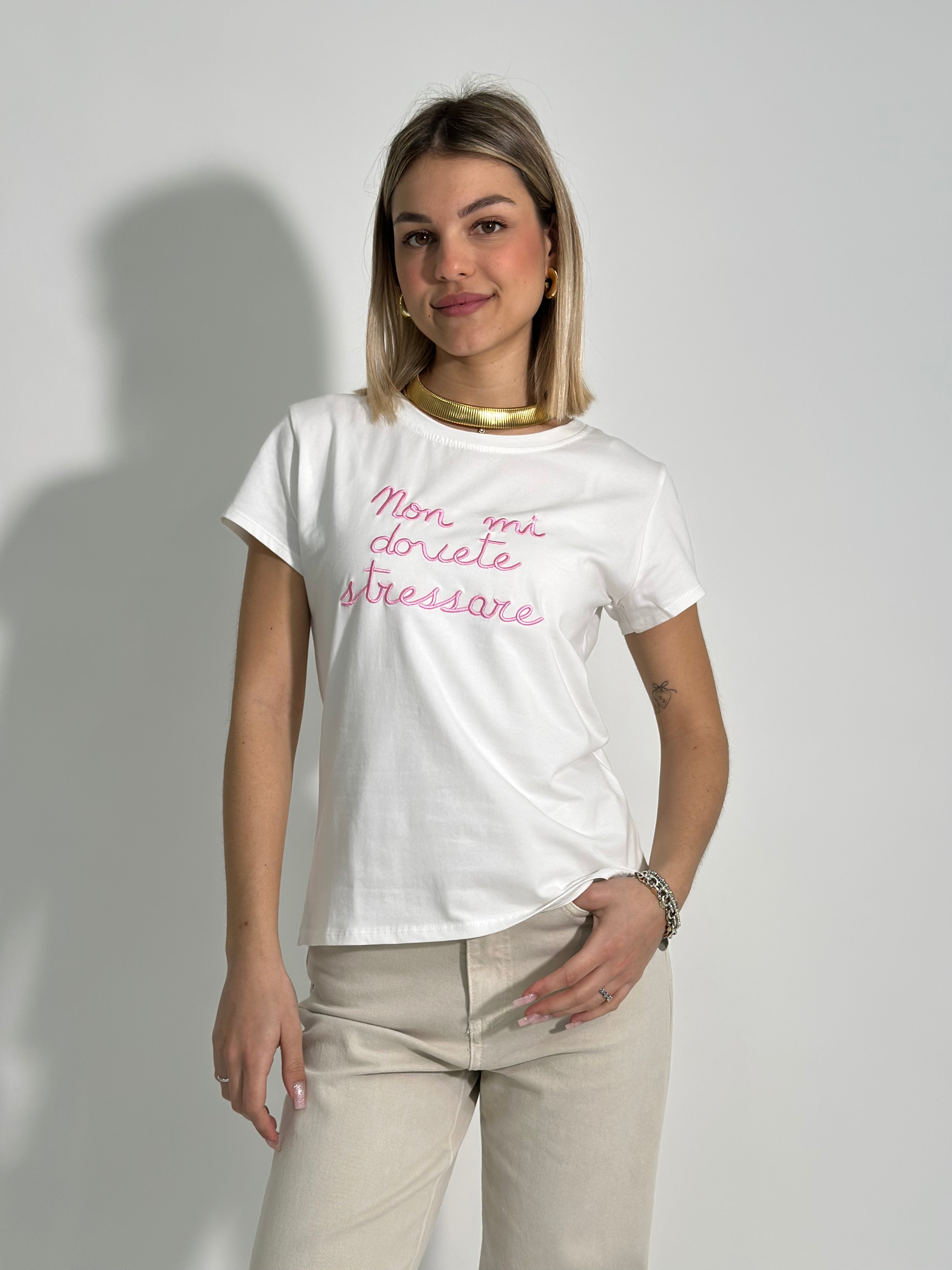 T-shirt "non mi dovete stressare" 8116