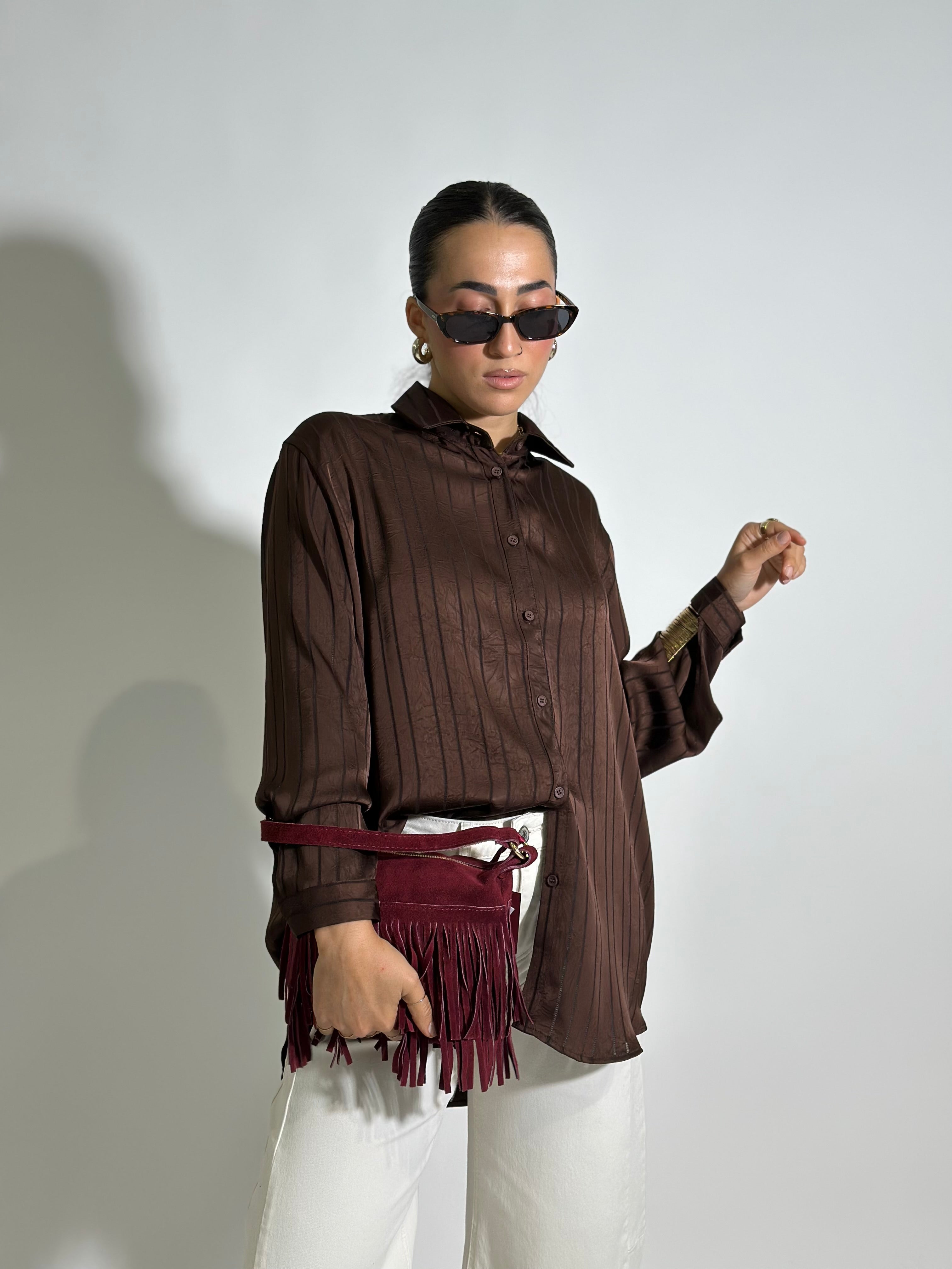 Camicia satin ottoman 2584 MORO