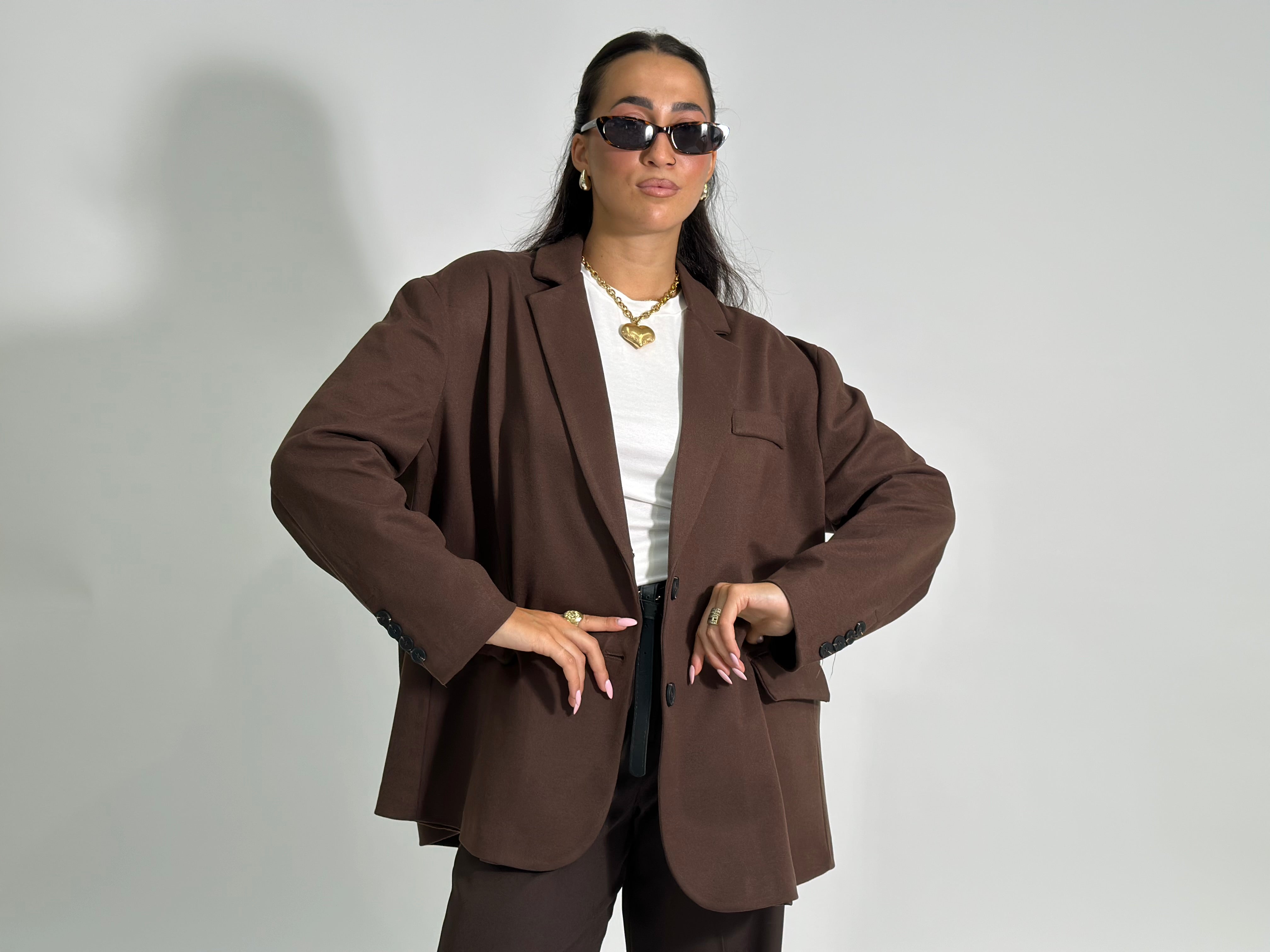 Giacca over 24371D MARRONE