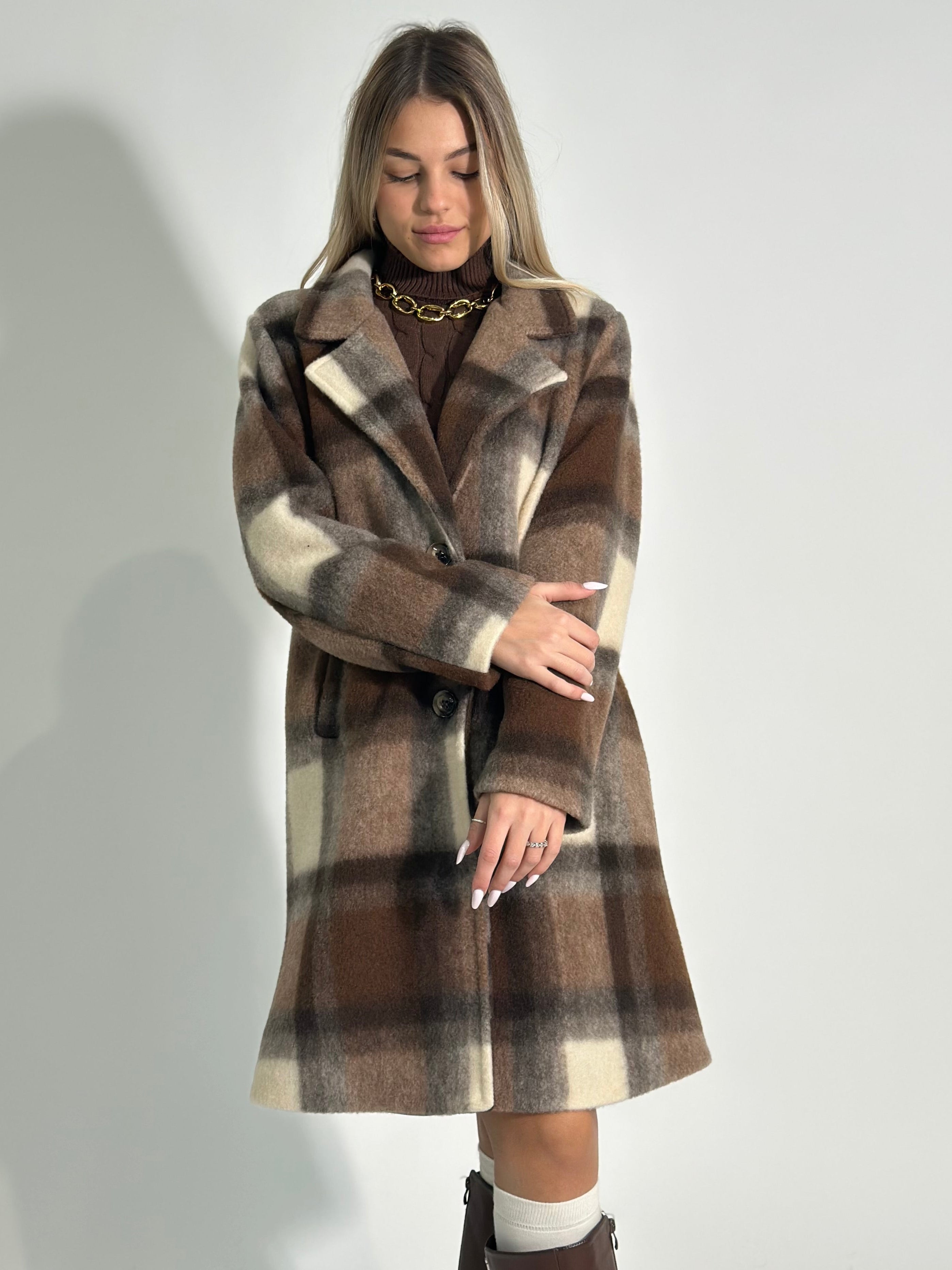 Cappotto quadri G1536