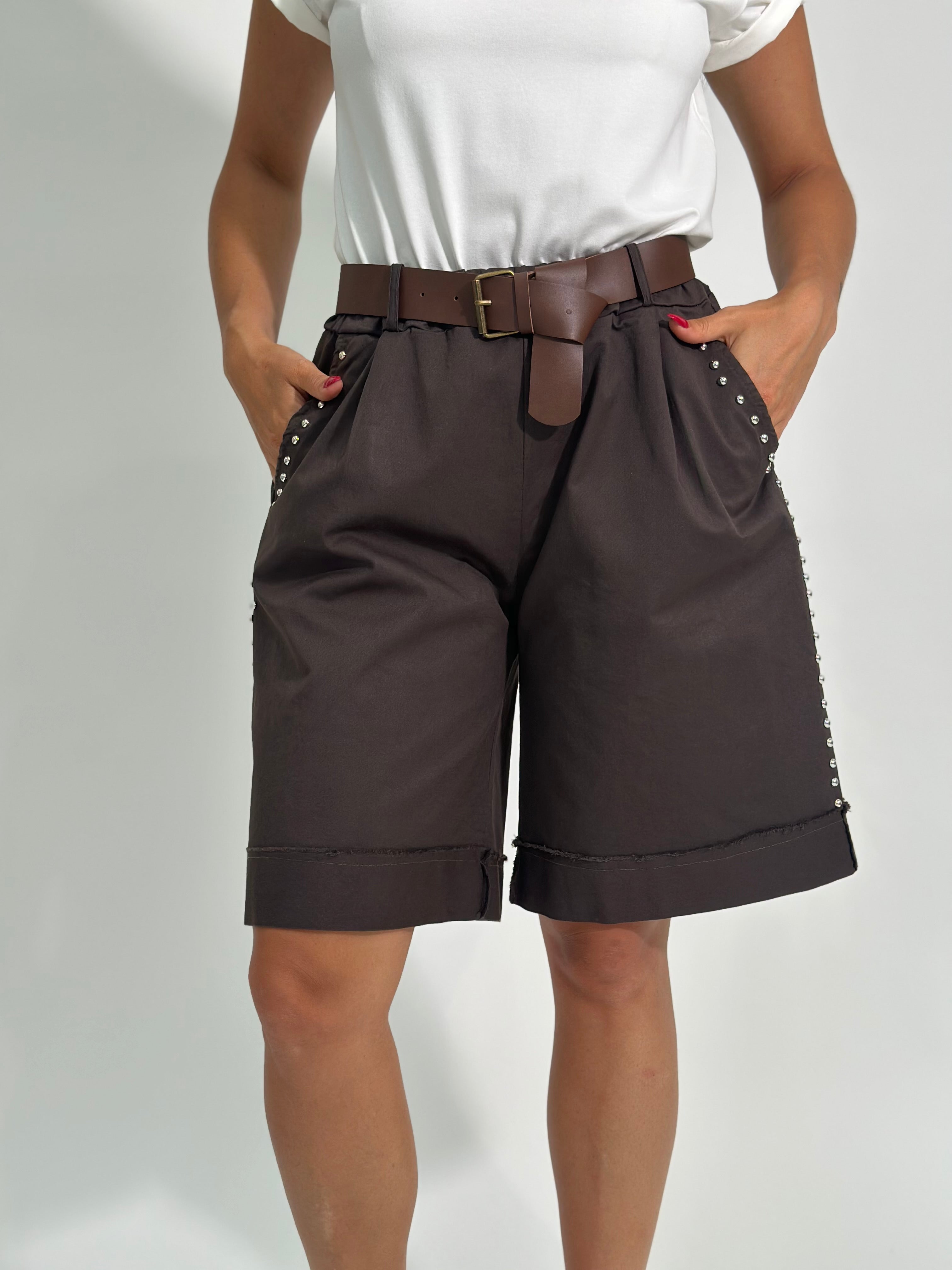Bermuda borchie 8309 CIOCCO