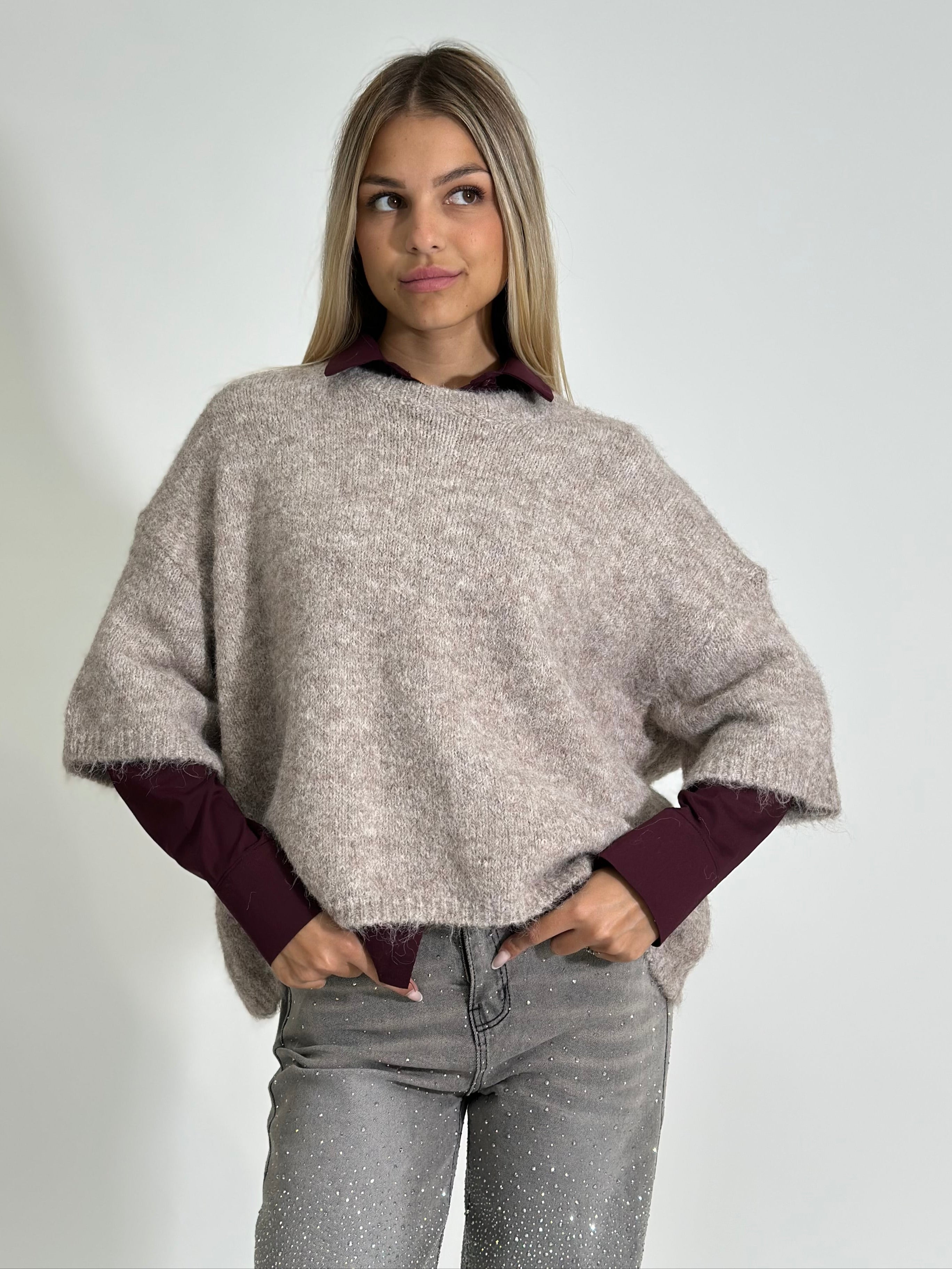 Maglia scatoletta A25179 ECRU