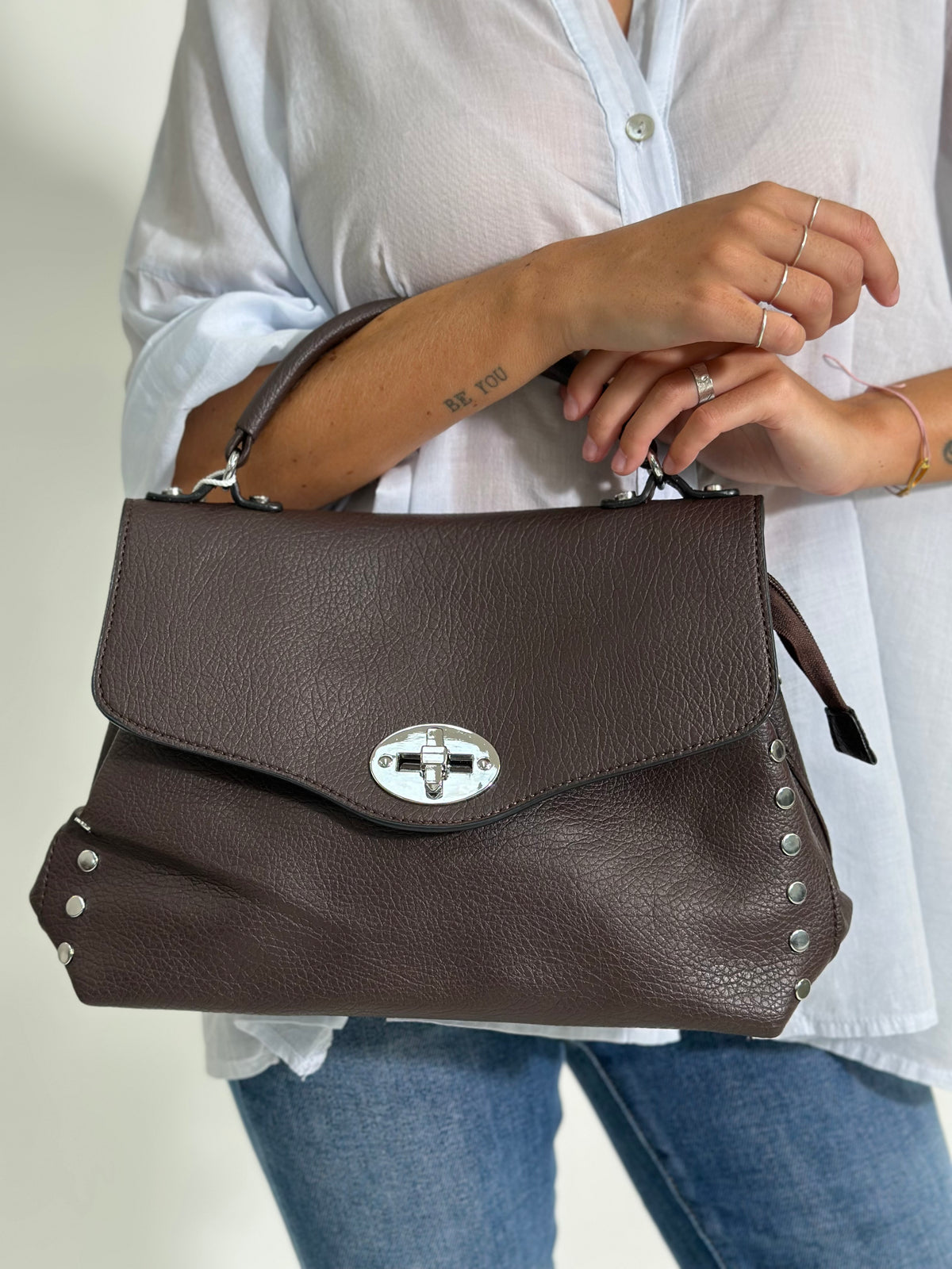 Borsa metal 2162 DARK COFFE