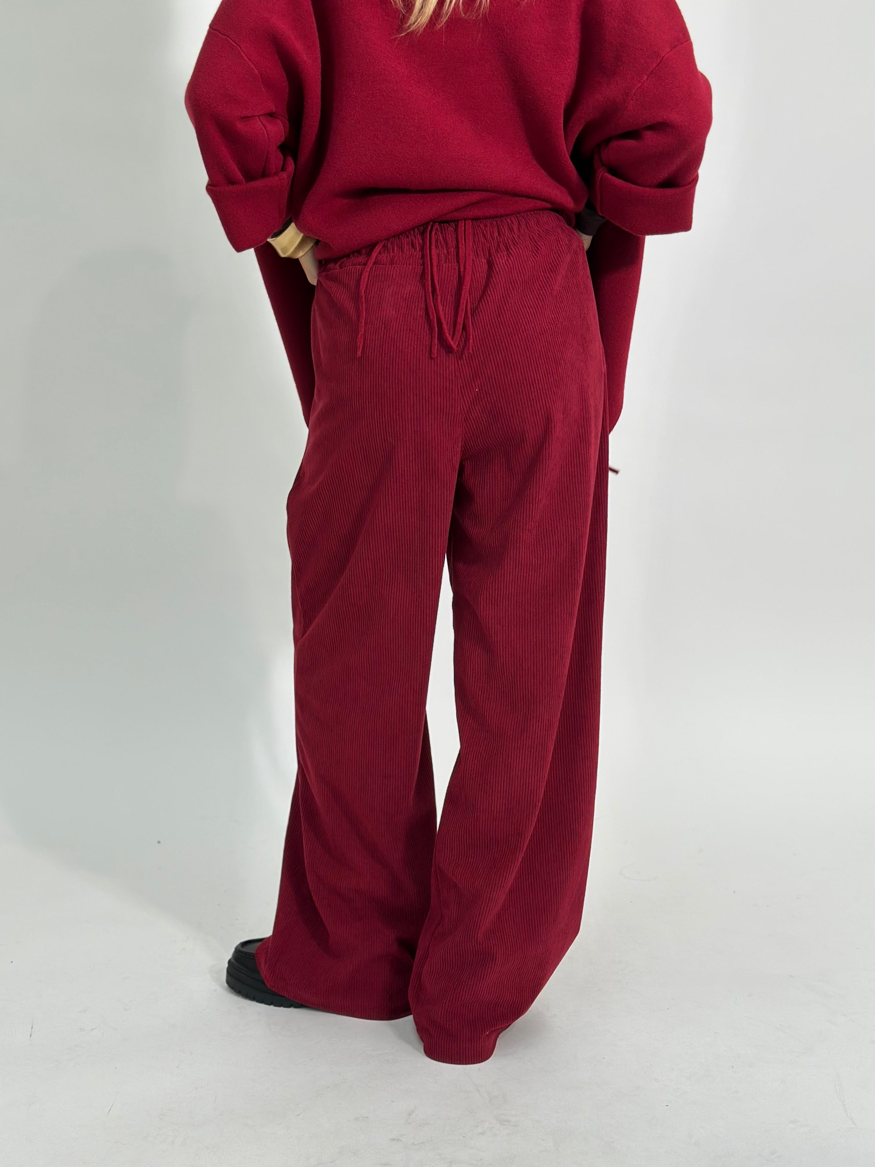 Pantalone velluto 25791 BURGUNDY