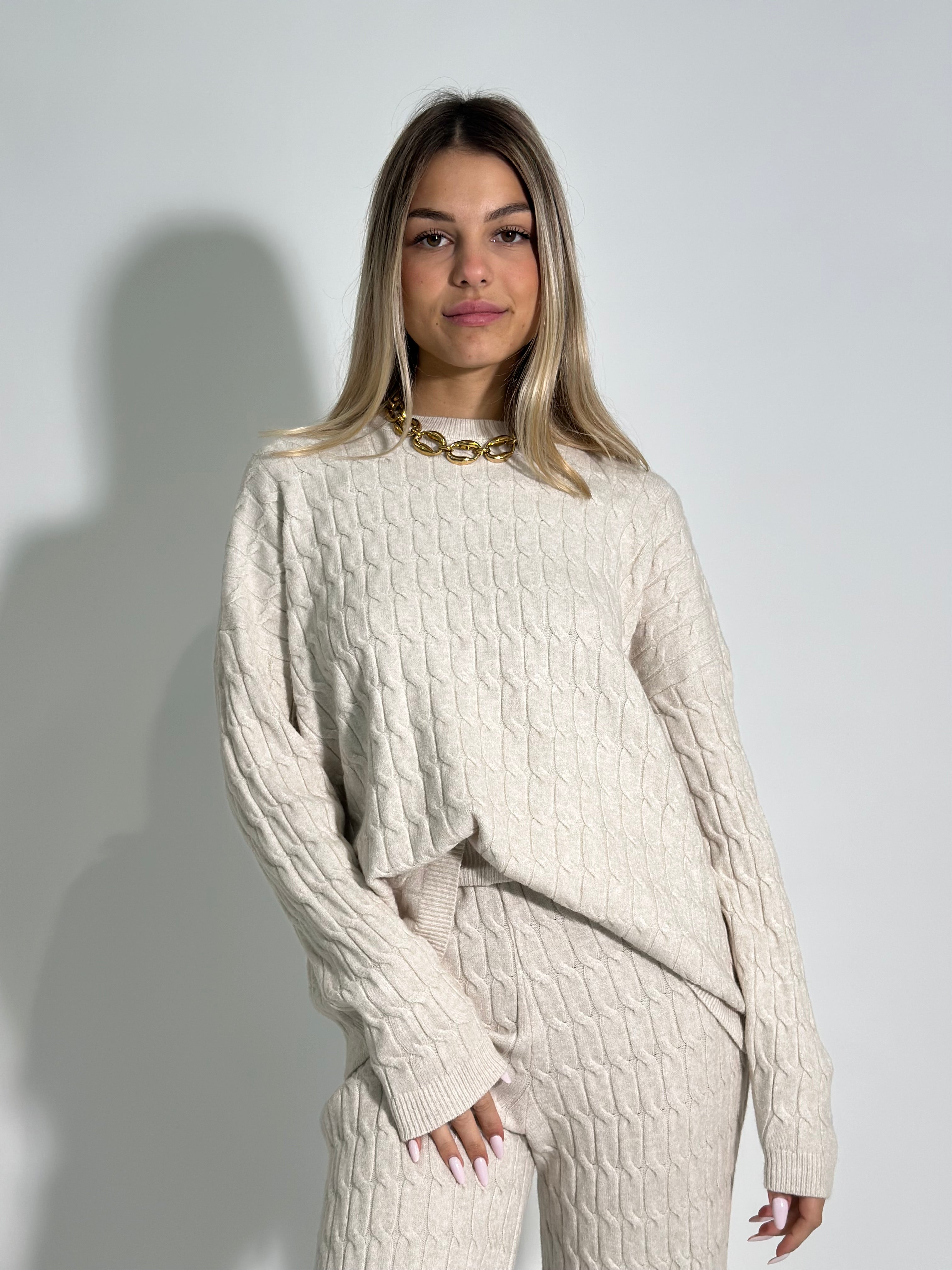 Completo maglia treccia QF9876 3+1 OMAGGIO