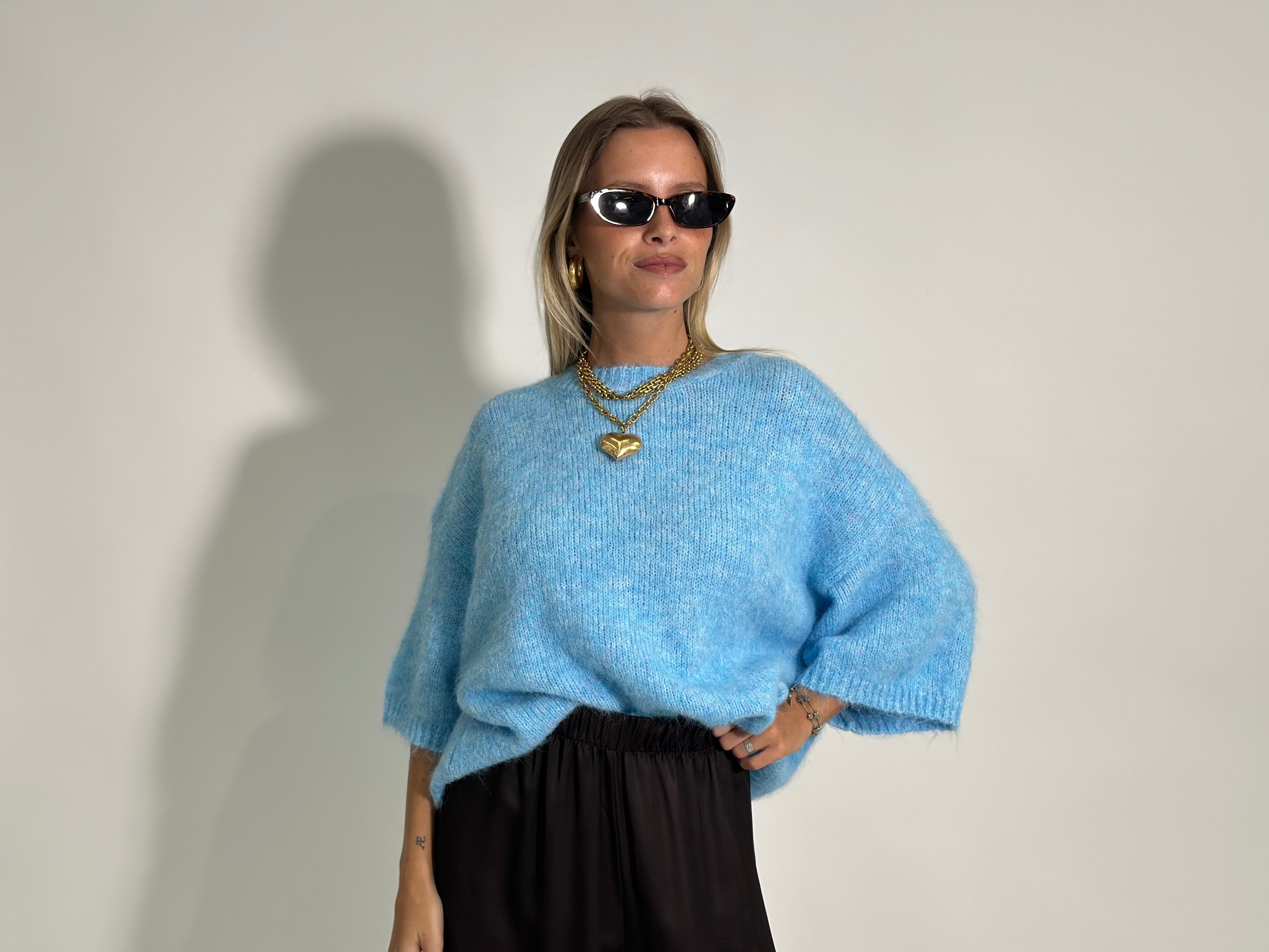 Maglia mohair 28168 AZZURRO