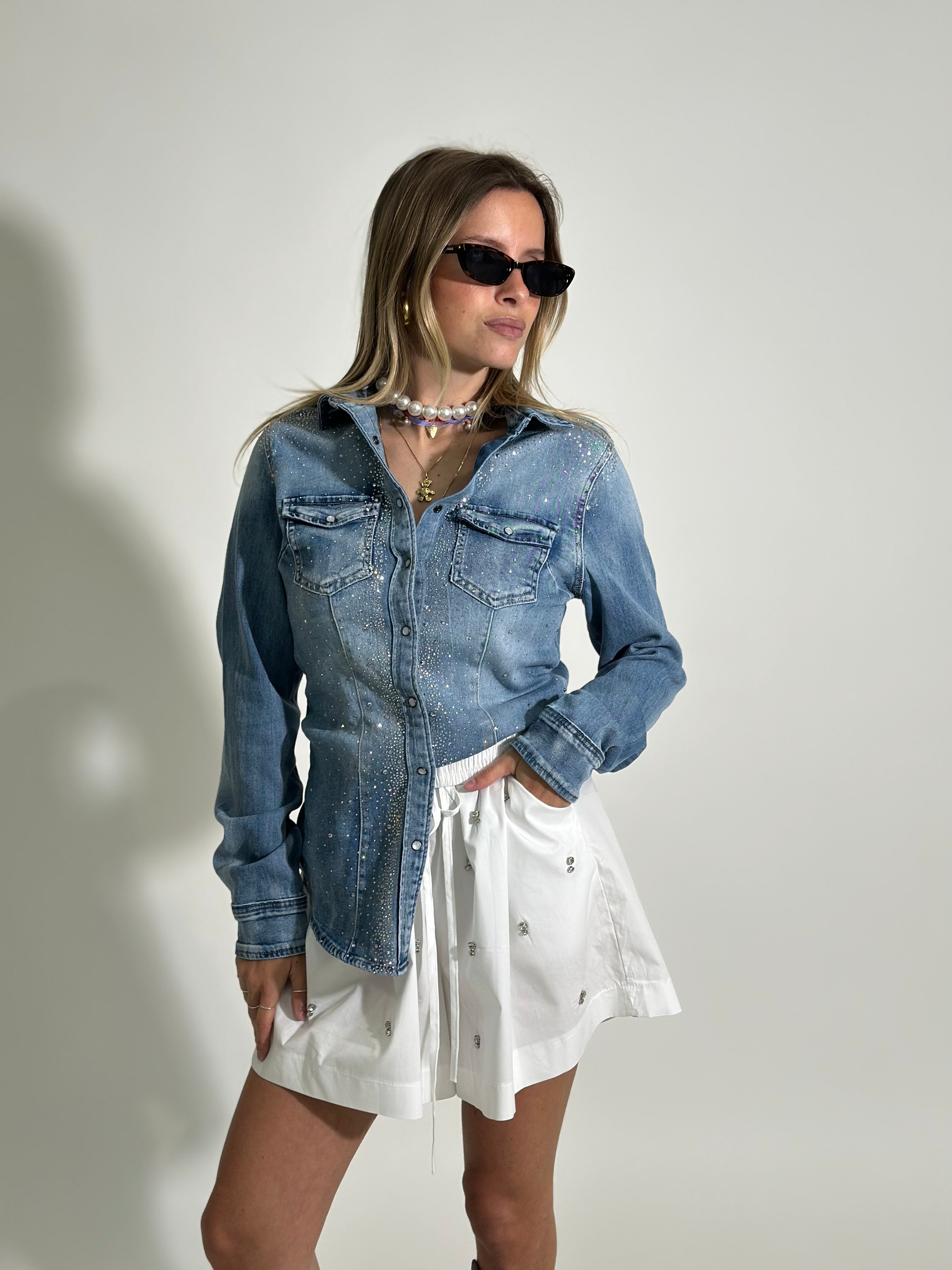 Camicia jeans gioiello H7200