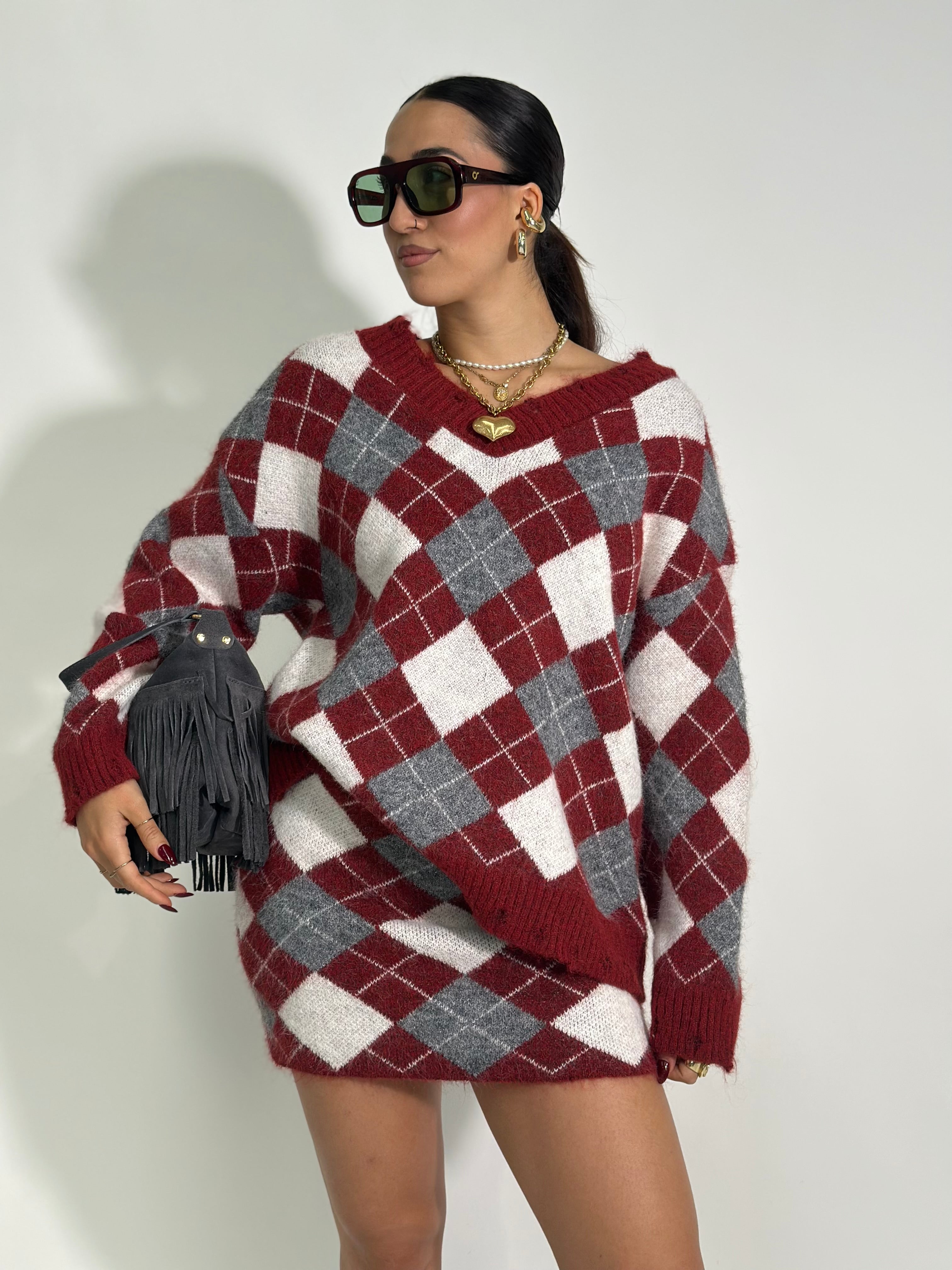 Completo rombi 2595 BURGUNDY