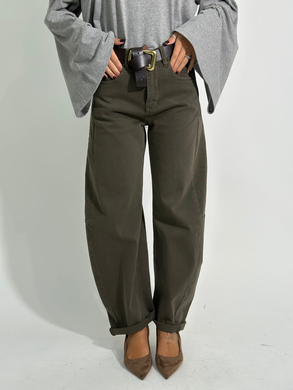 Jeans barrel 9285-27 VERDE