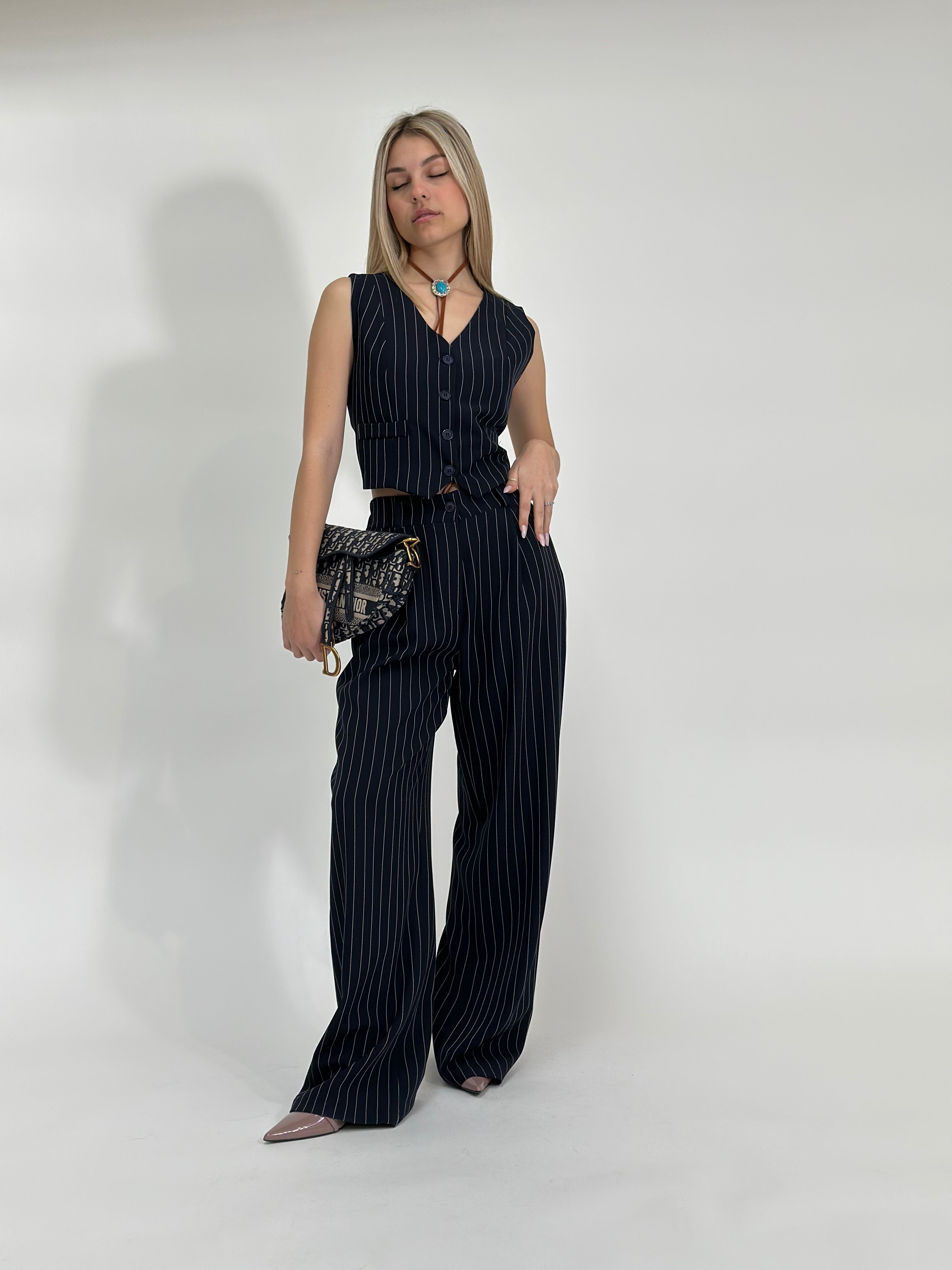 Completo gilet 35755 BLU