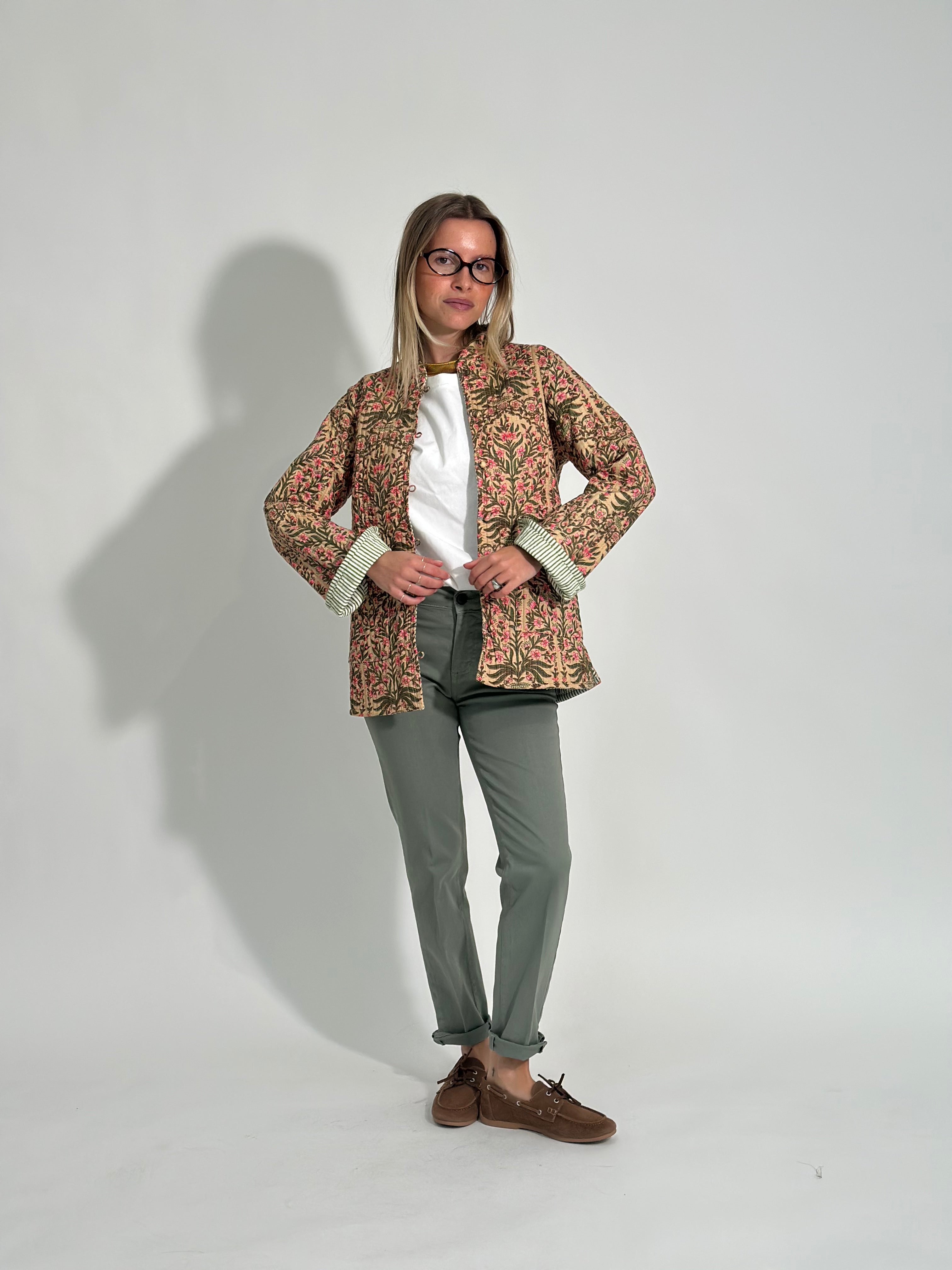 Pantalone chino Capri V869 VERDE