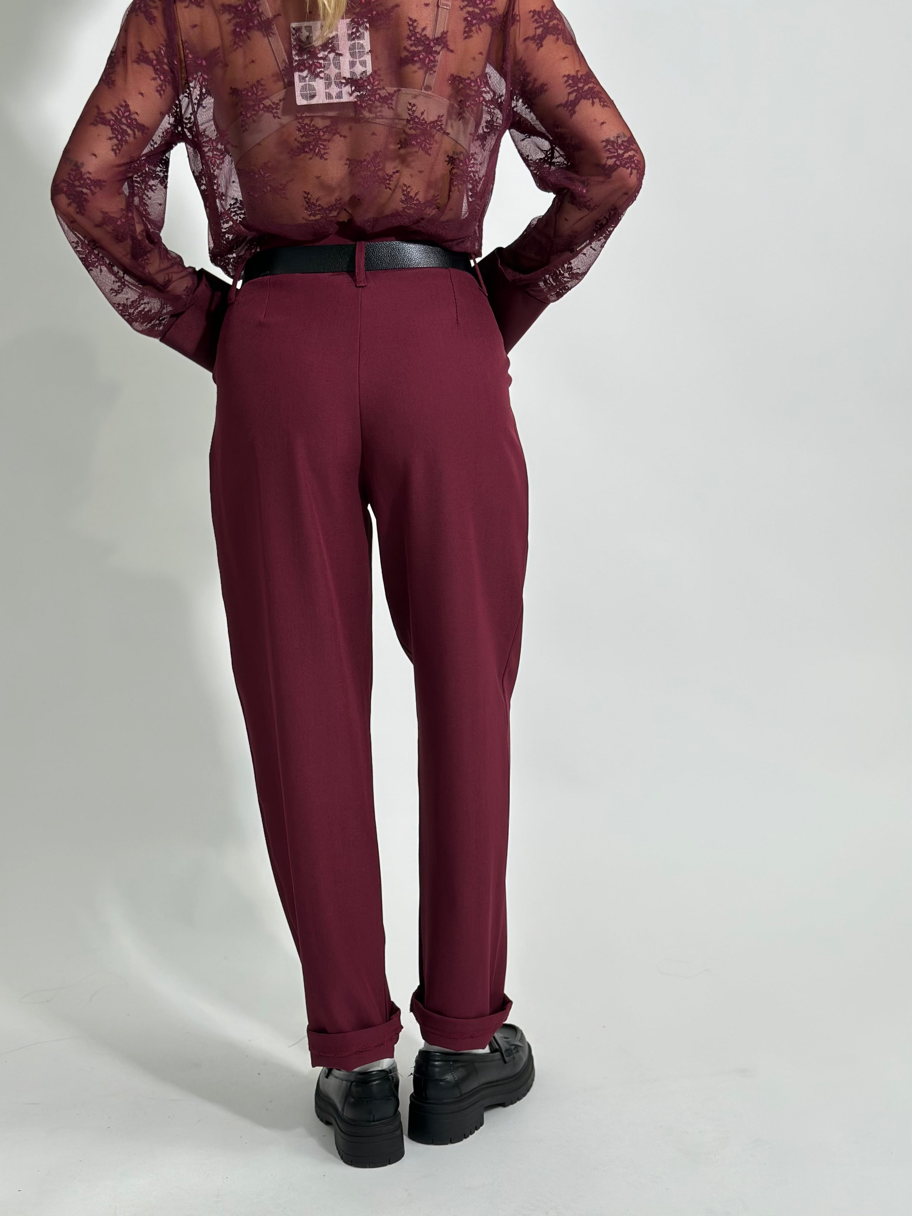 Pantalone cintura 18185 BORDO'