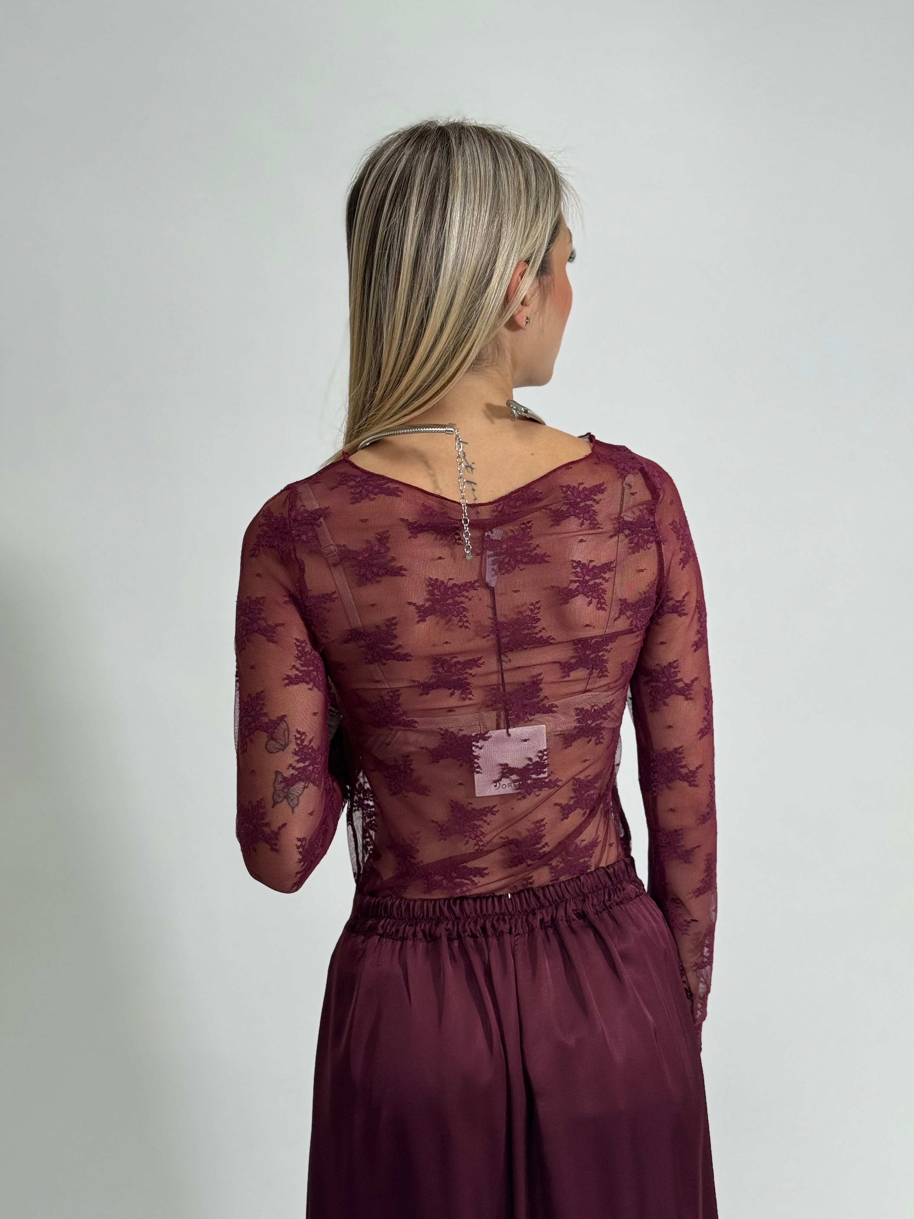 Maglia pizzo 27543 BORDO