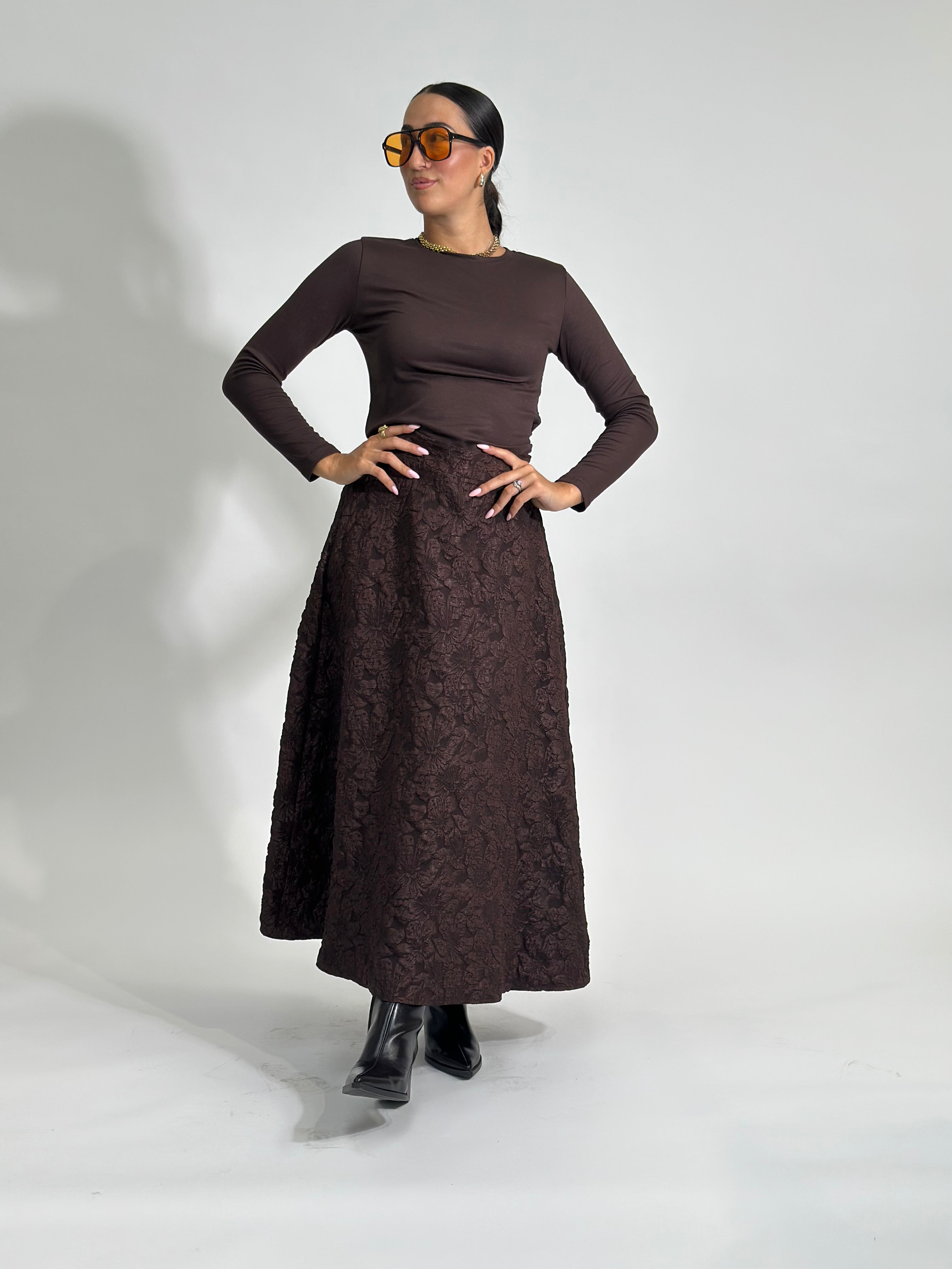 Maglia basica 6010 MARRONE