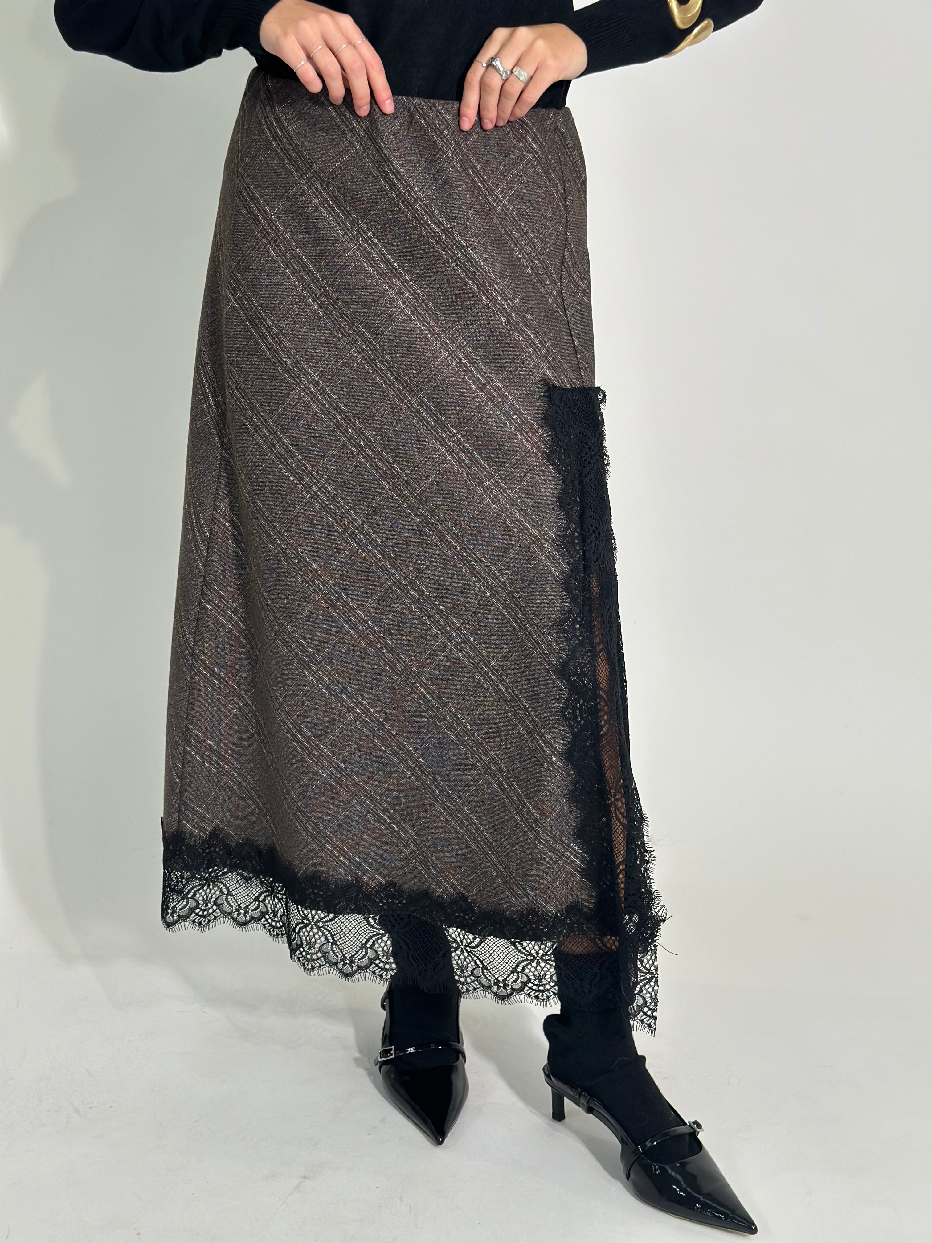 Gonna tartan pizzo 4759