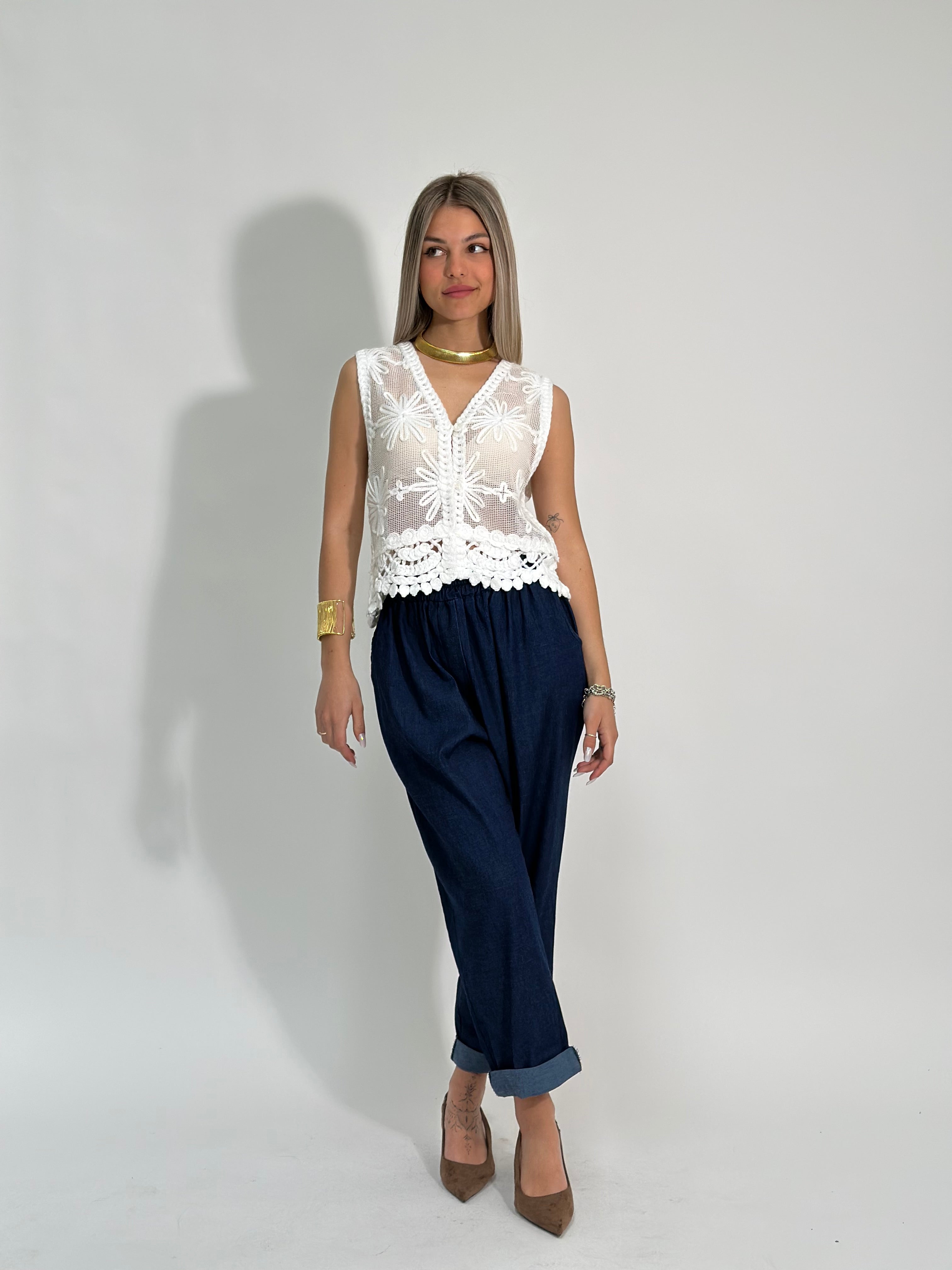 Pantalone chambray over 2902