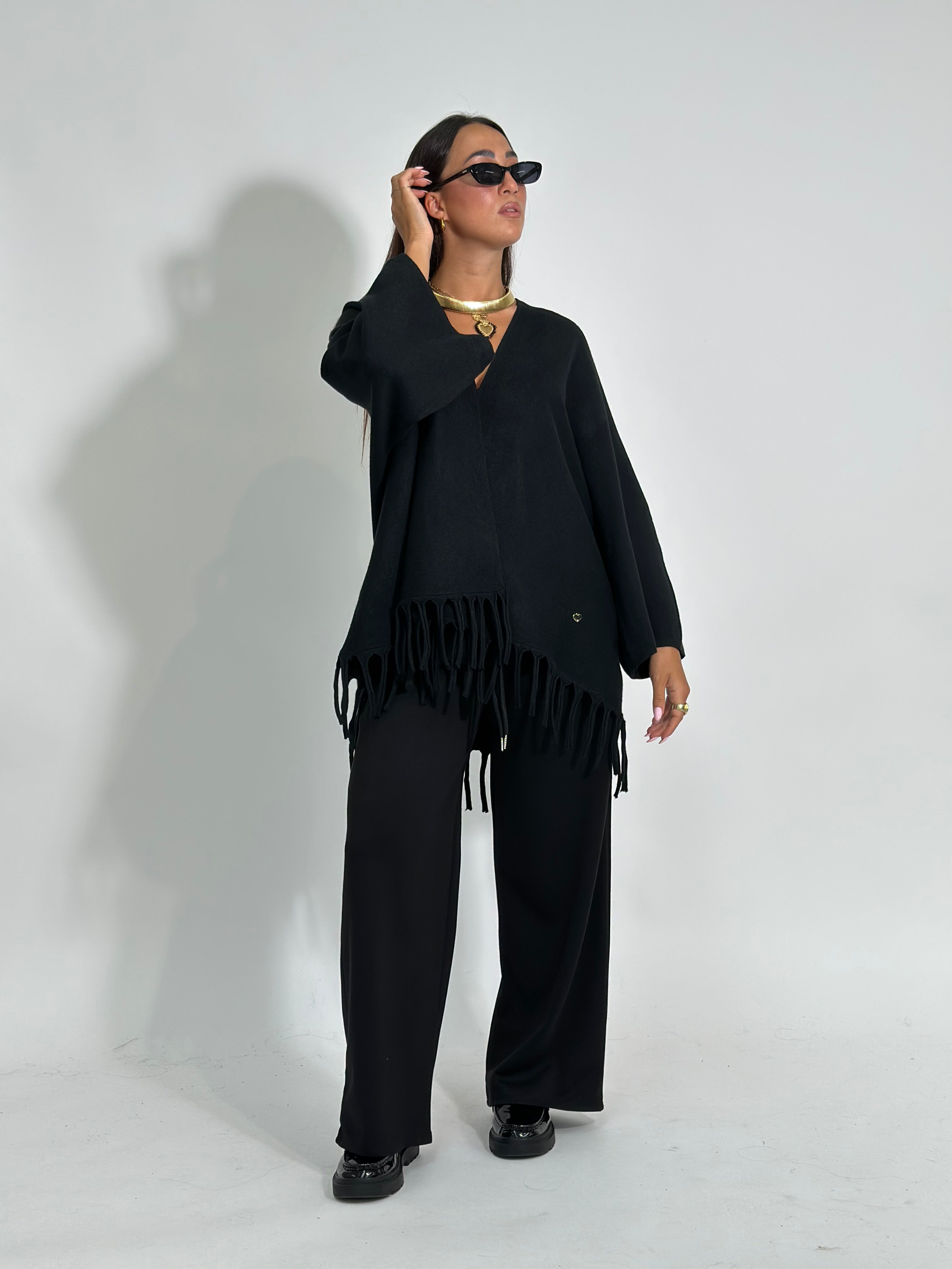 Pantalone viscosa A2763 NERO