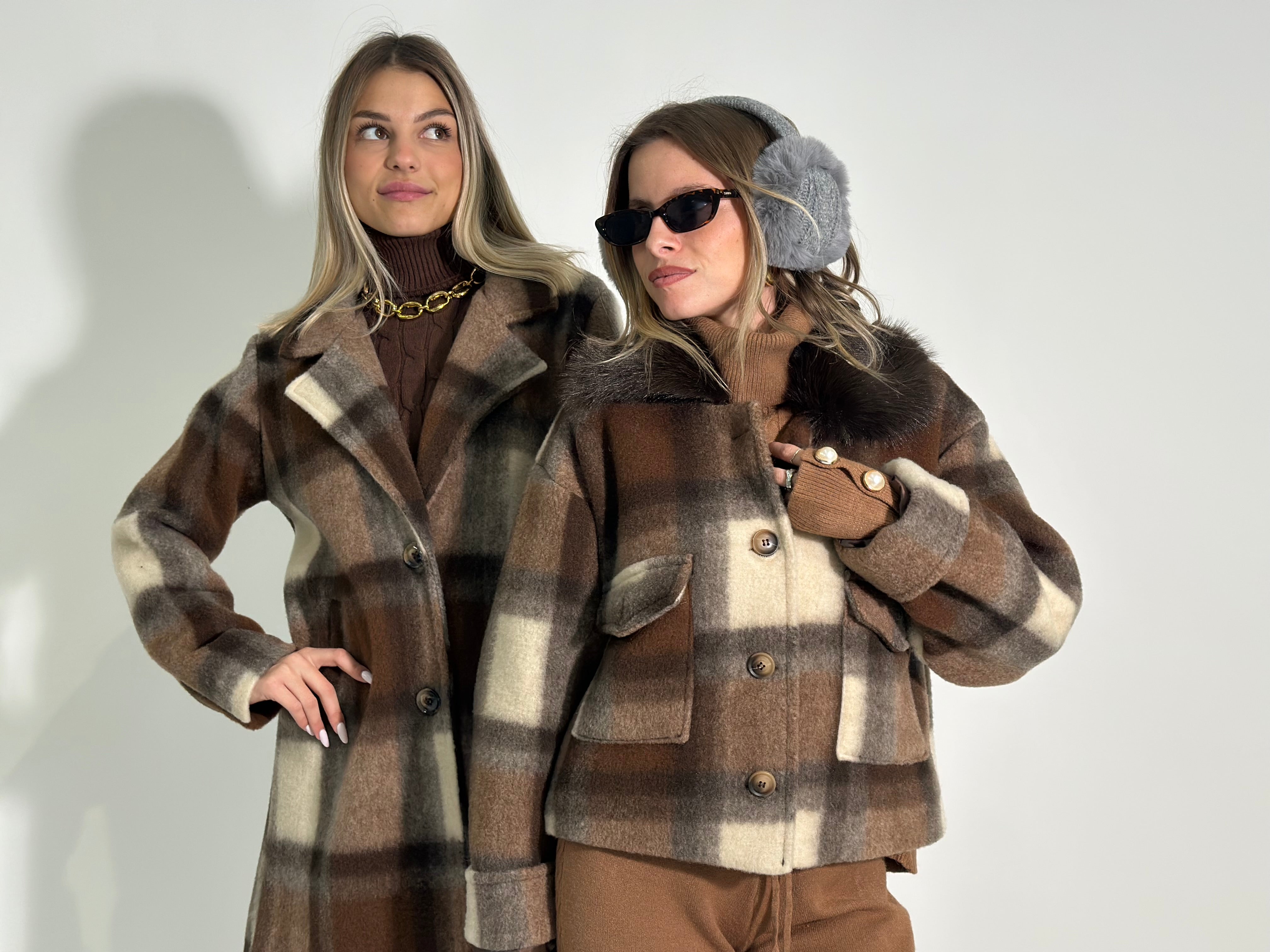 Cappotto quadri G1536