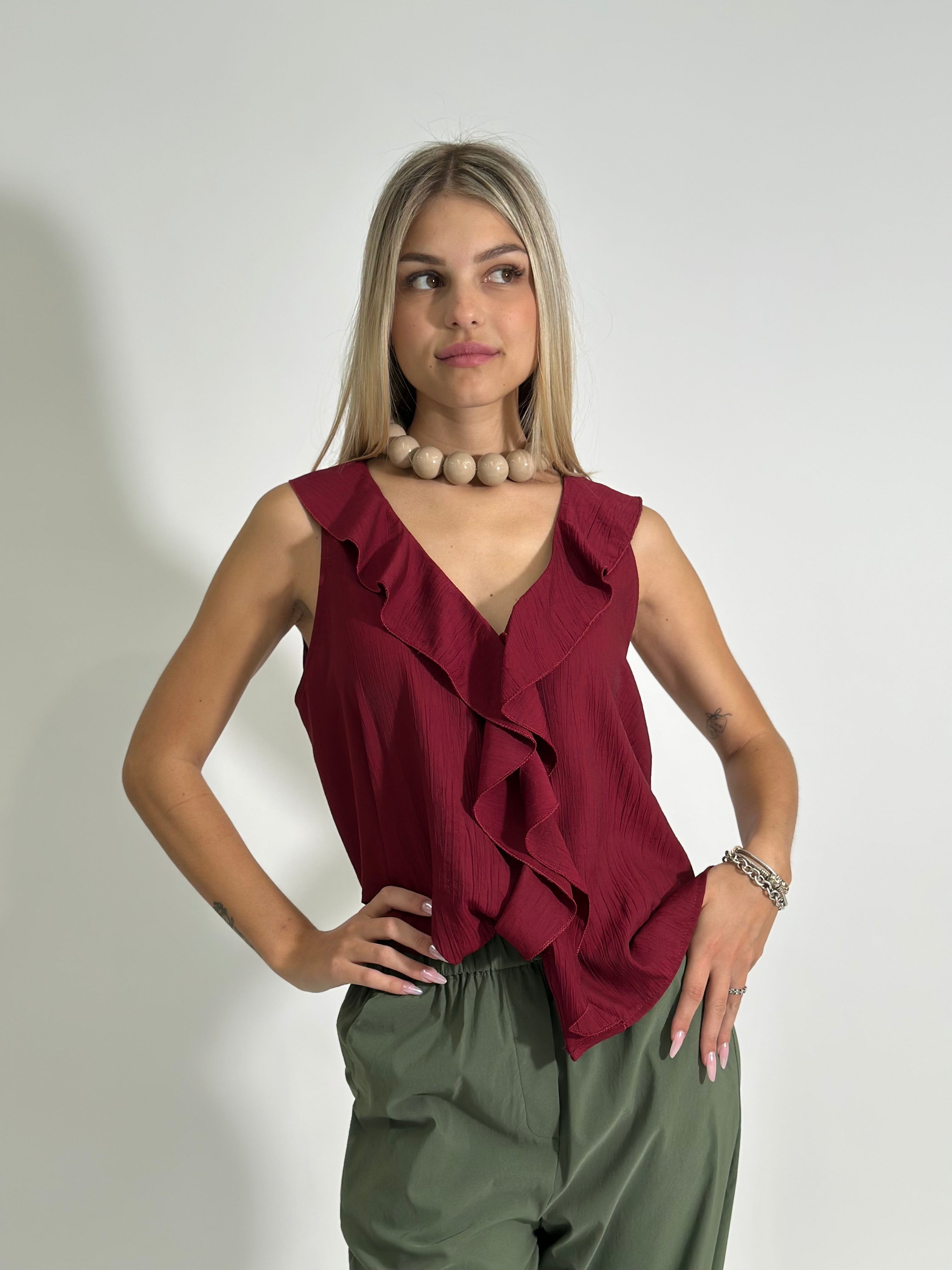 Camicia Volant 19101 BORDO