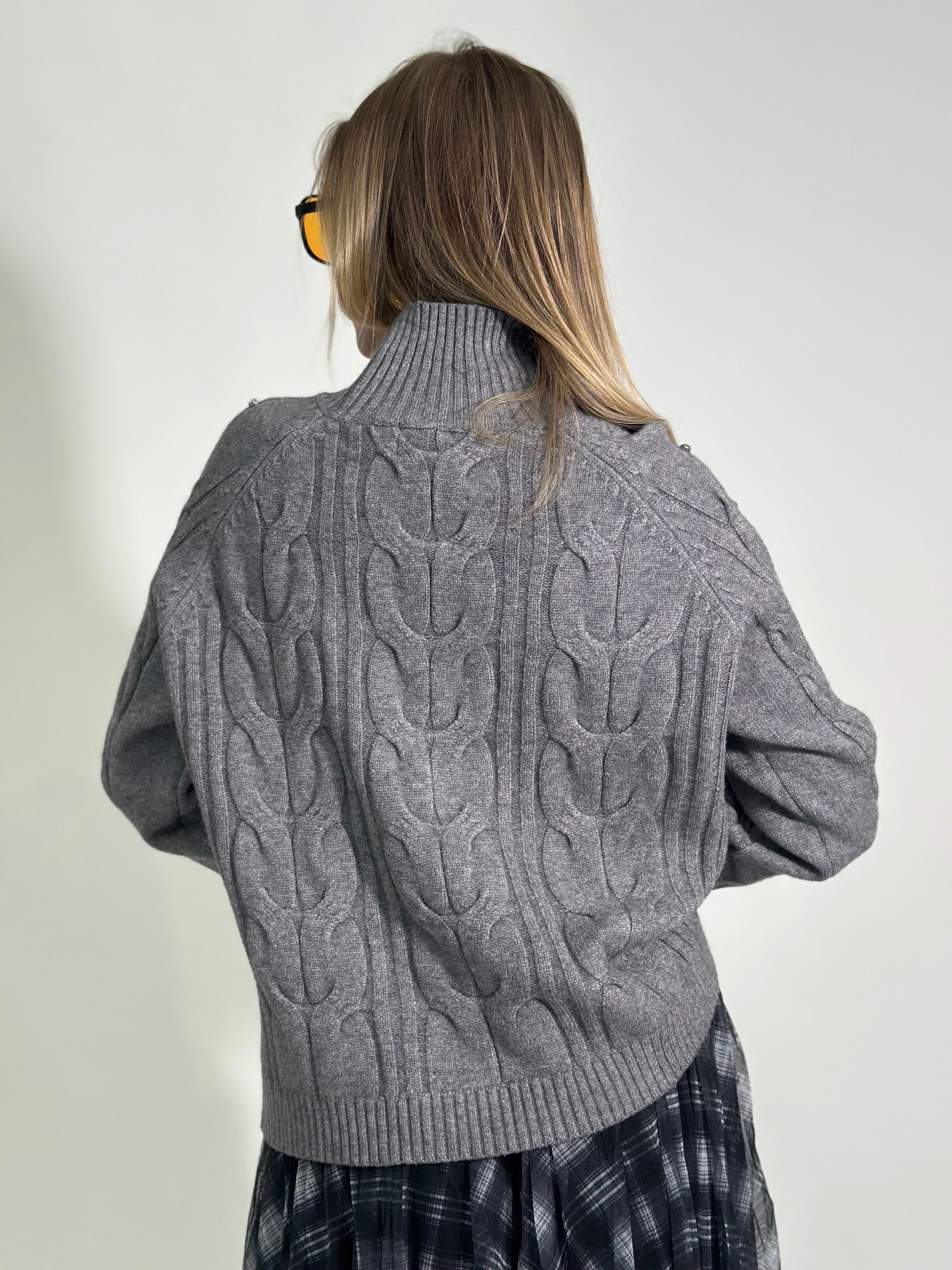 Maglia strass J28080 GRIGIO