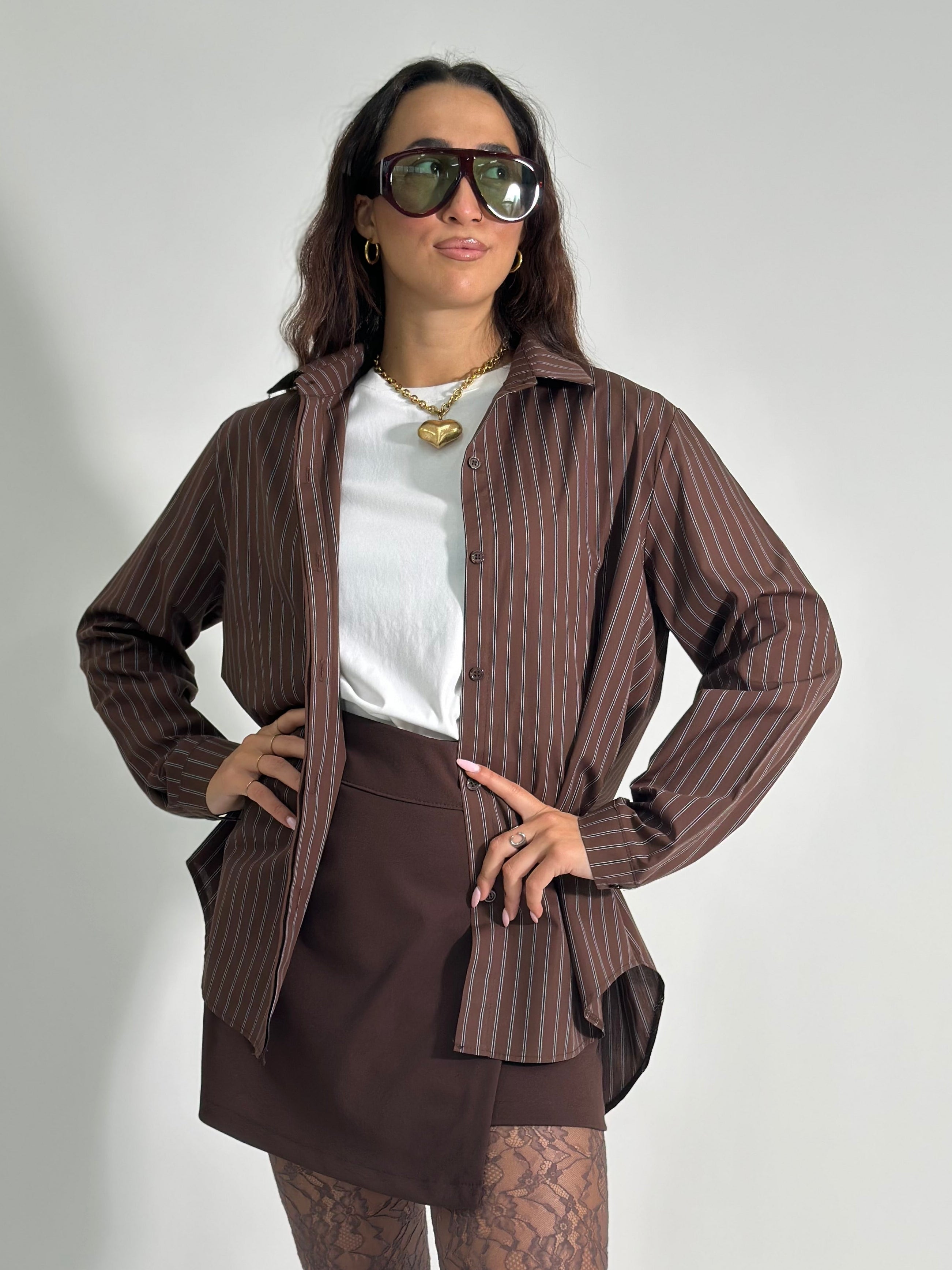 Camicia riga 50320 MORO