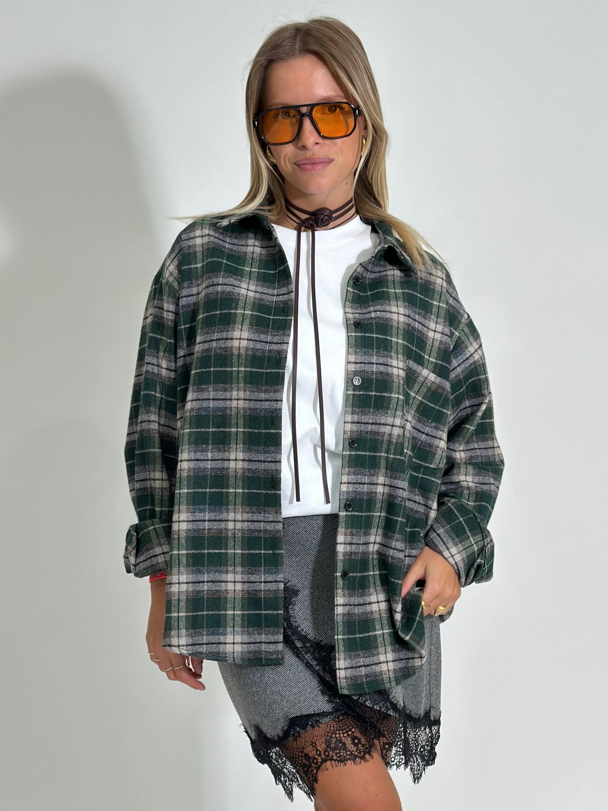 Camicia madras 2735 VERDE