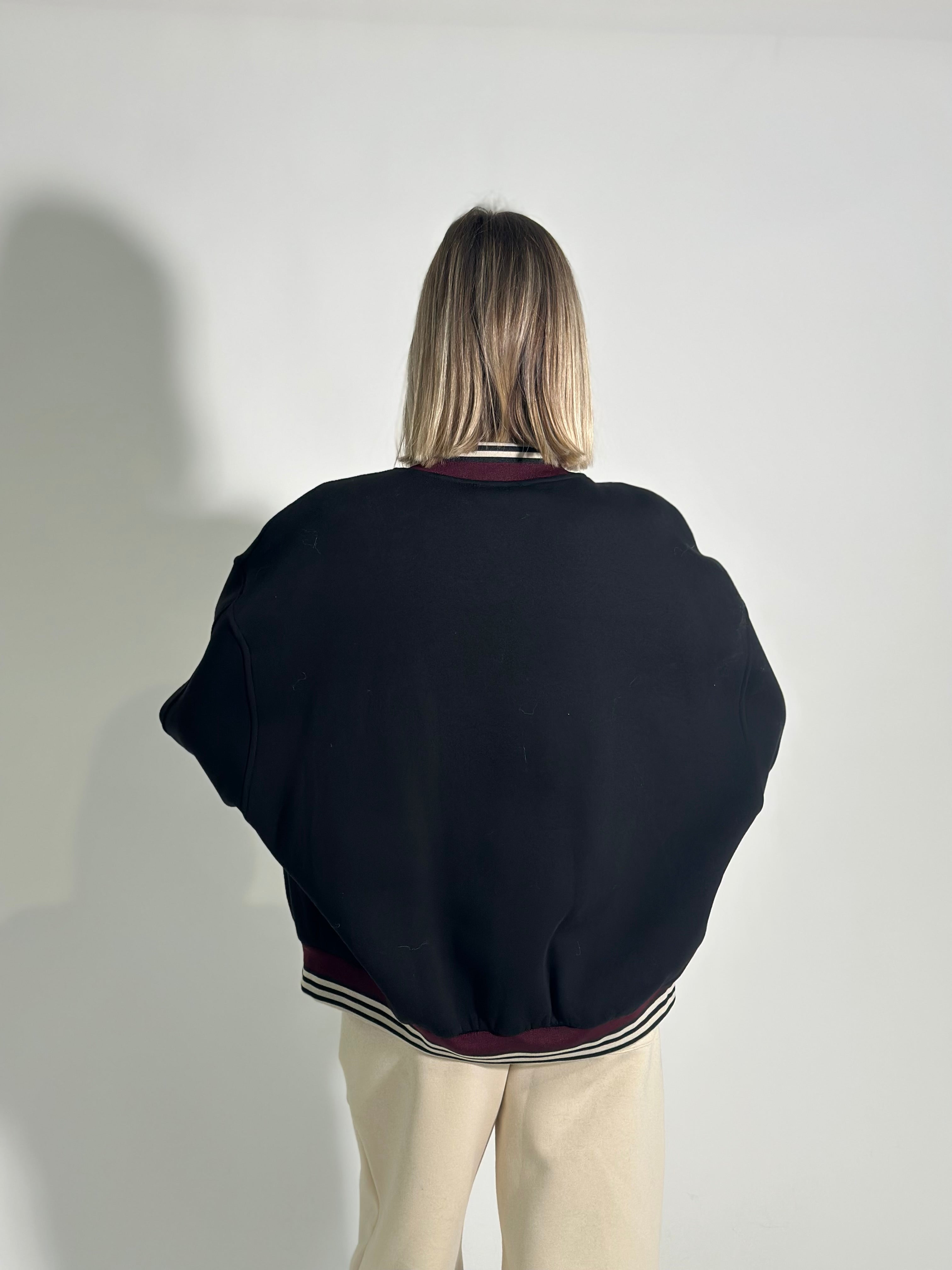 Giacca bomber felpata 3843 NERO