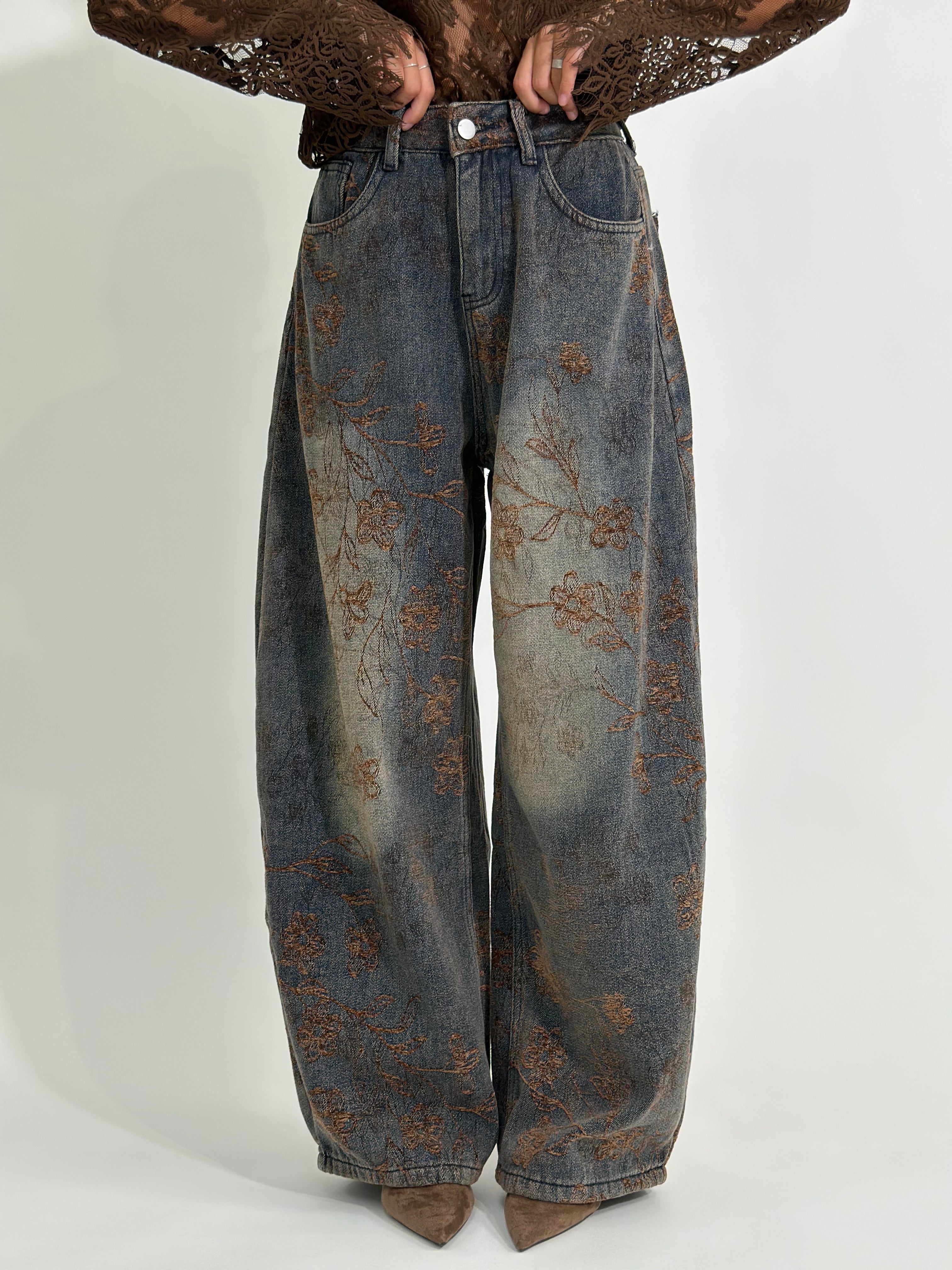 Jeans floccato 994 coffee