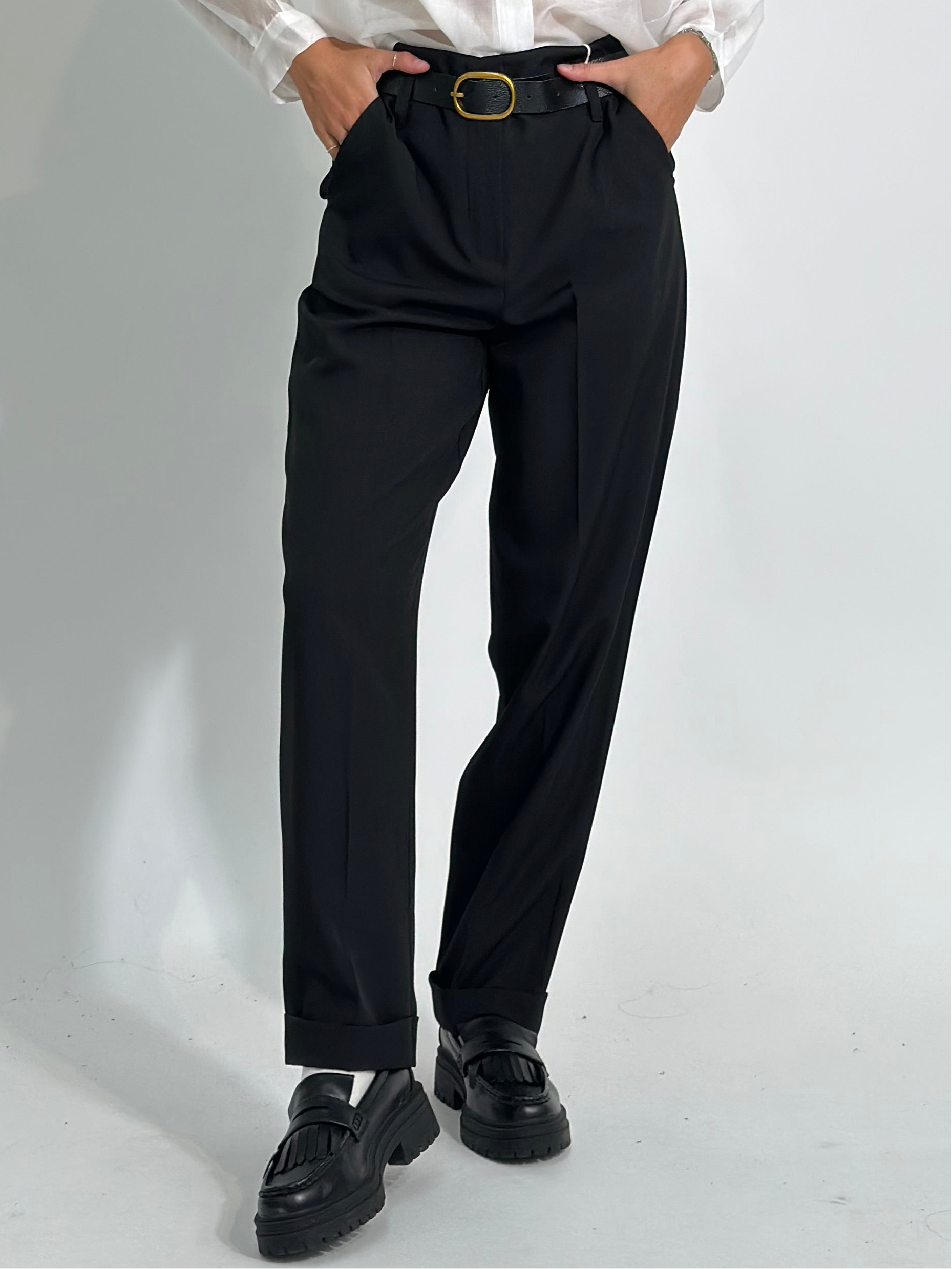 Pantalone cintura 18185 NERO