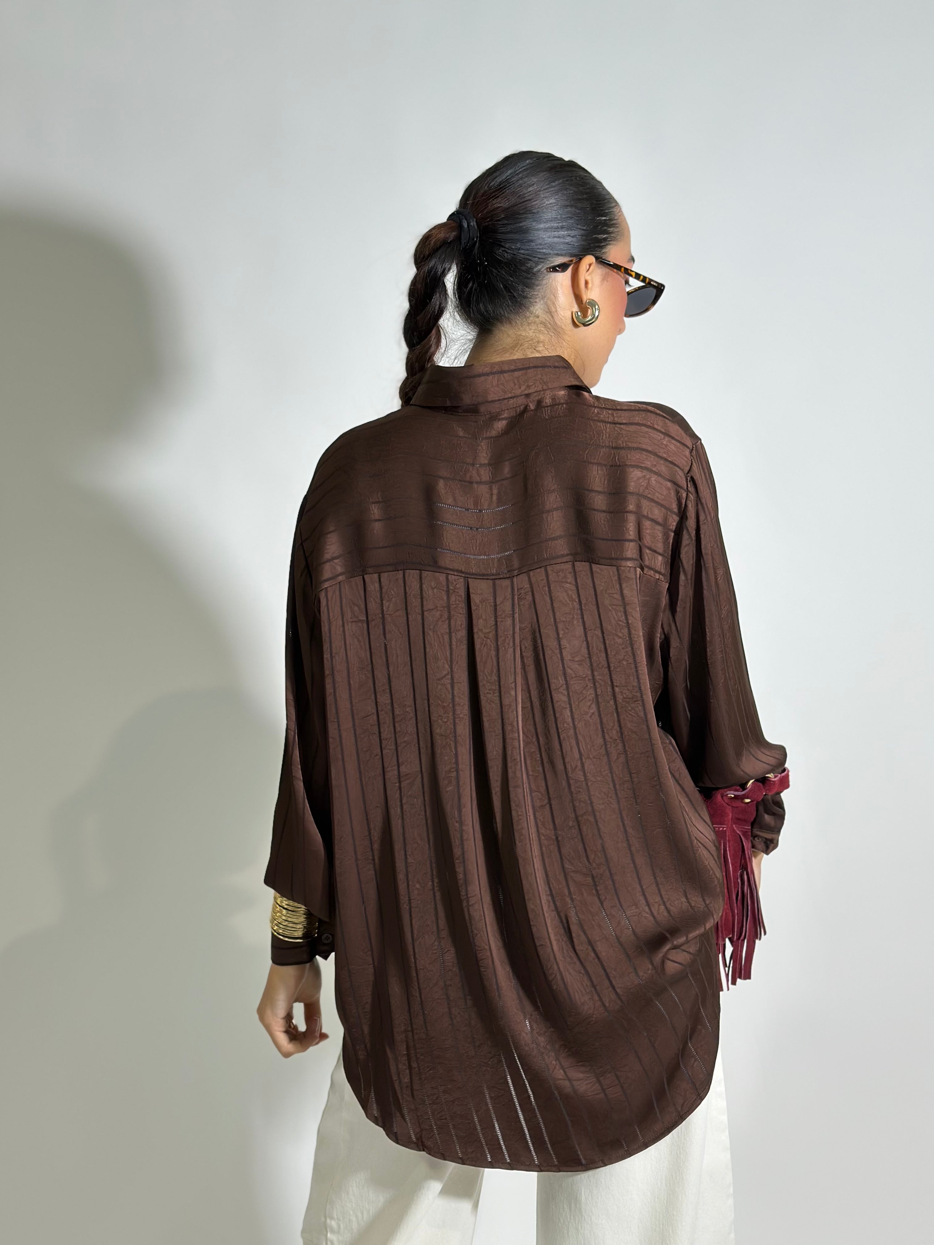 Camicia satin ottoman 2584 MORO