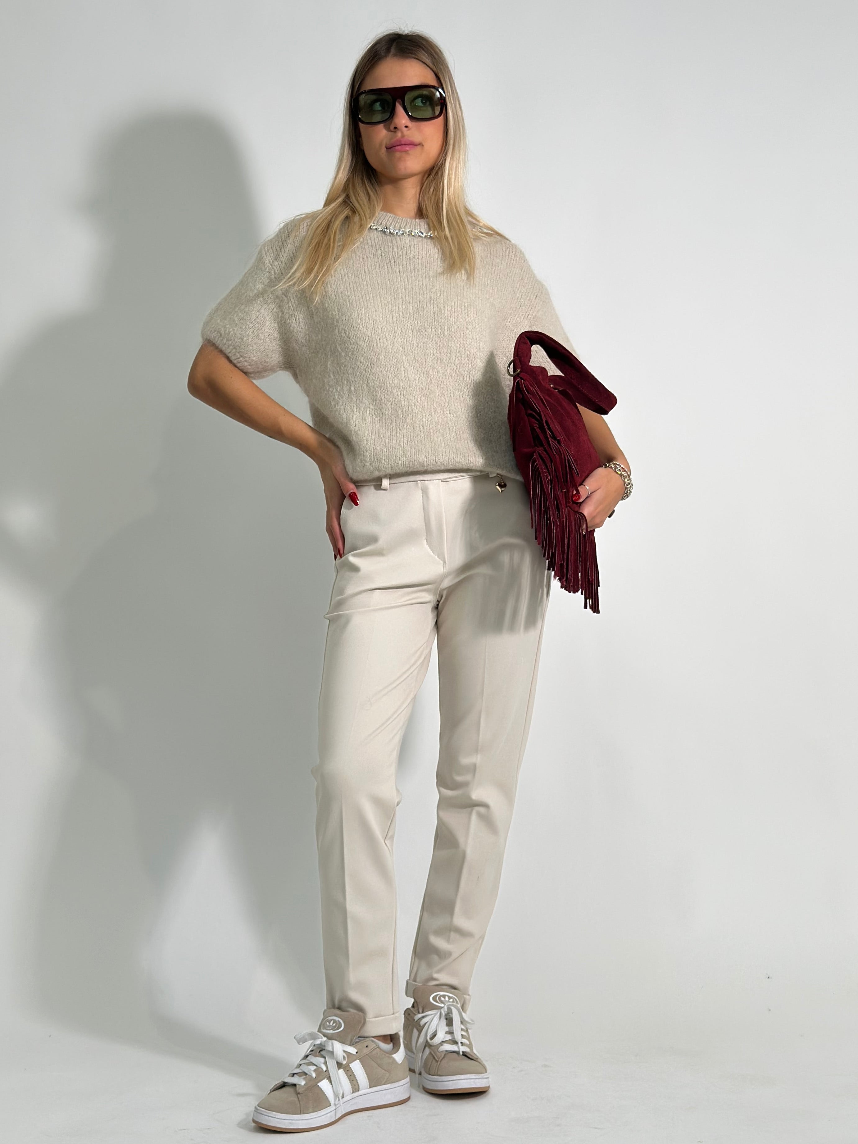 Pantalone cuore 5582 PANNA