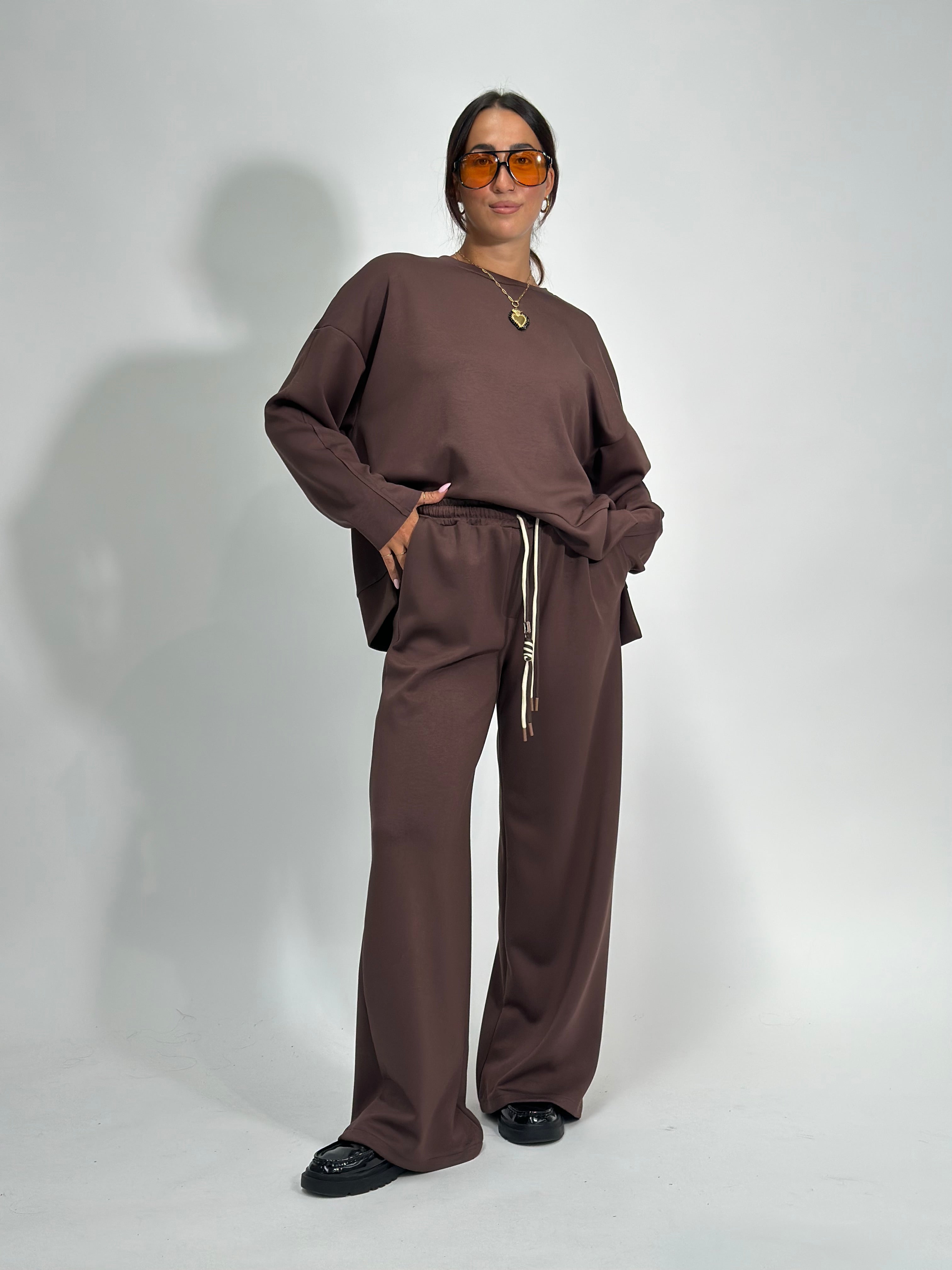 Pantalone culisse 25413 MARRONE