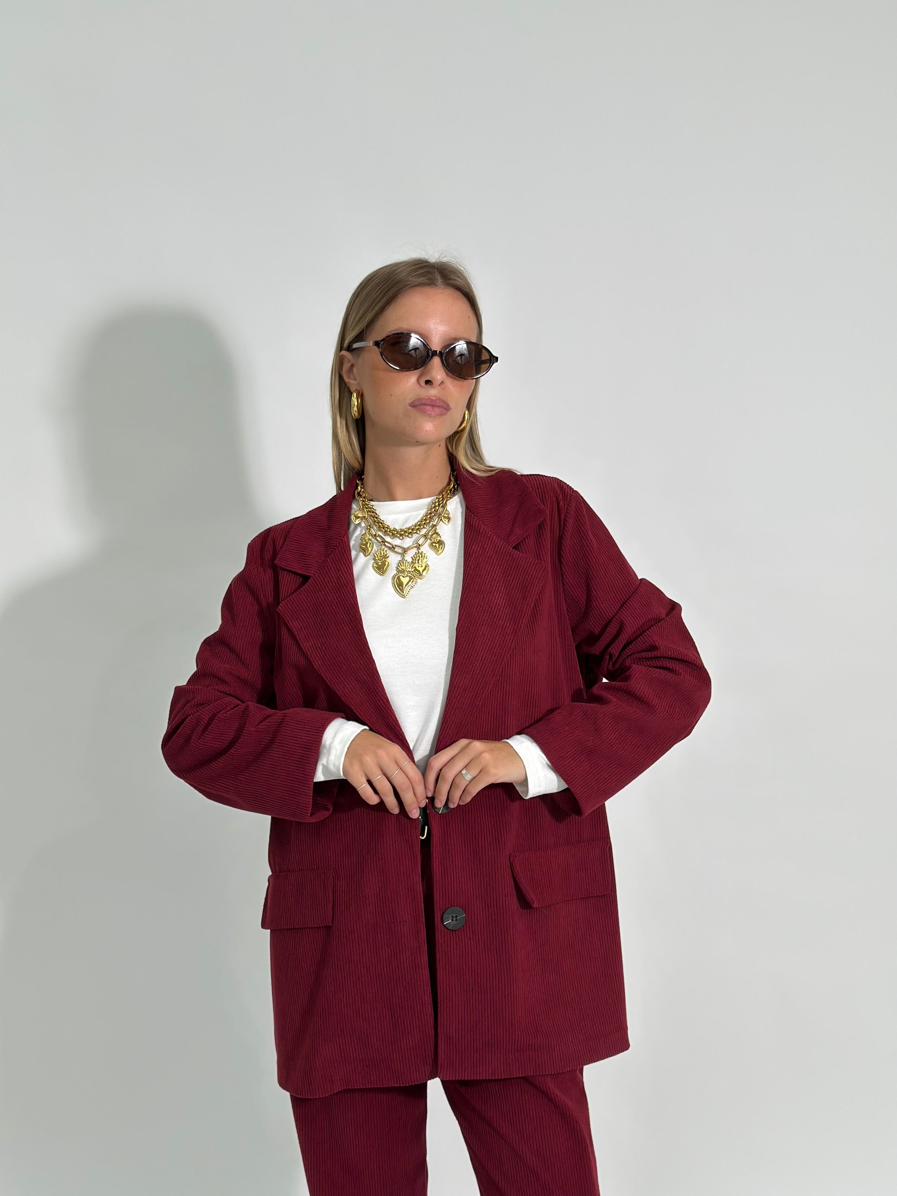 Giacca velluto 25790 BURGUNDY