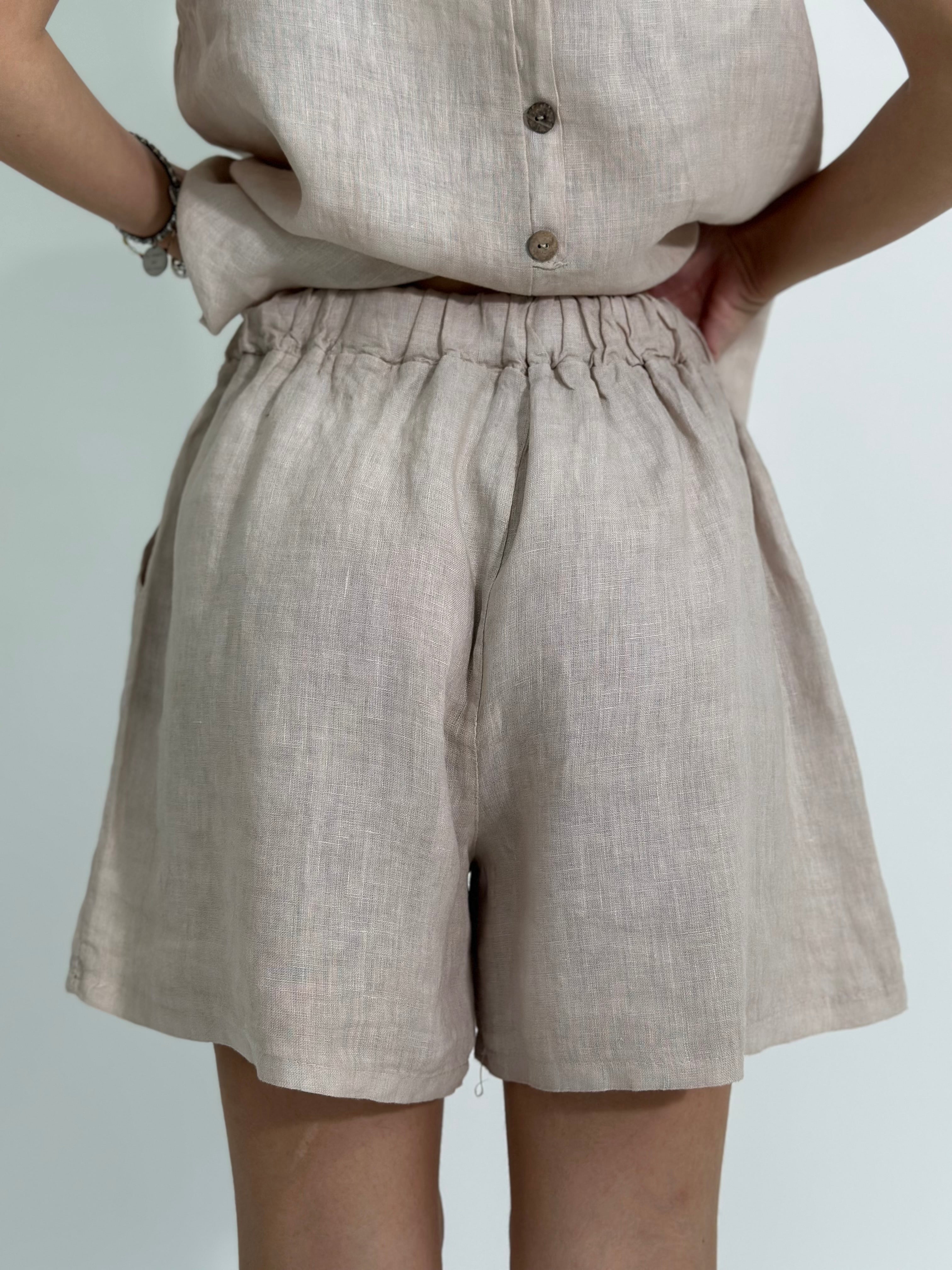 Shorts lino coulisse 23367