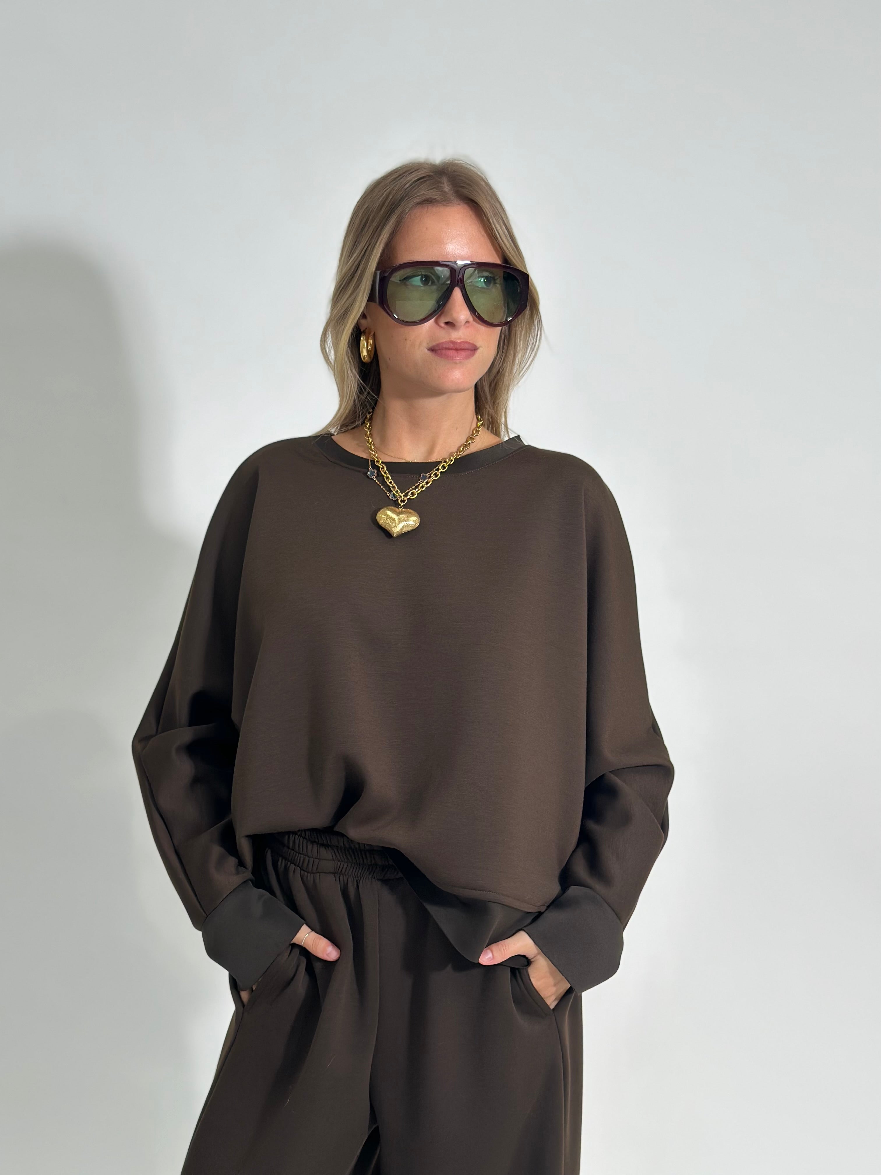 Felpa 5393 MARRONE