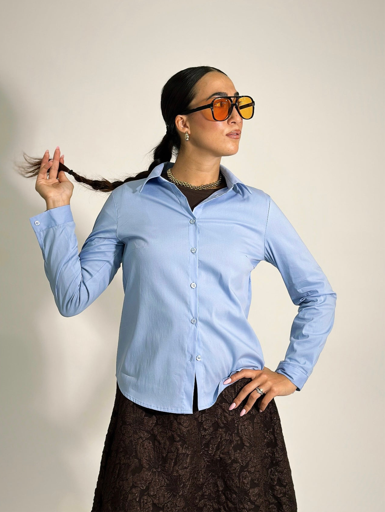 Camicia popeline 5017 AZZURRO