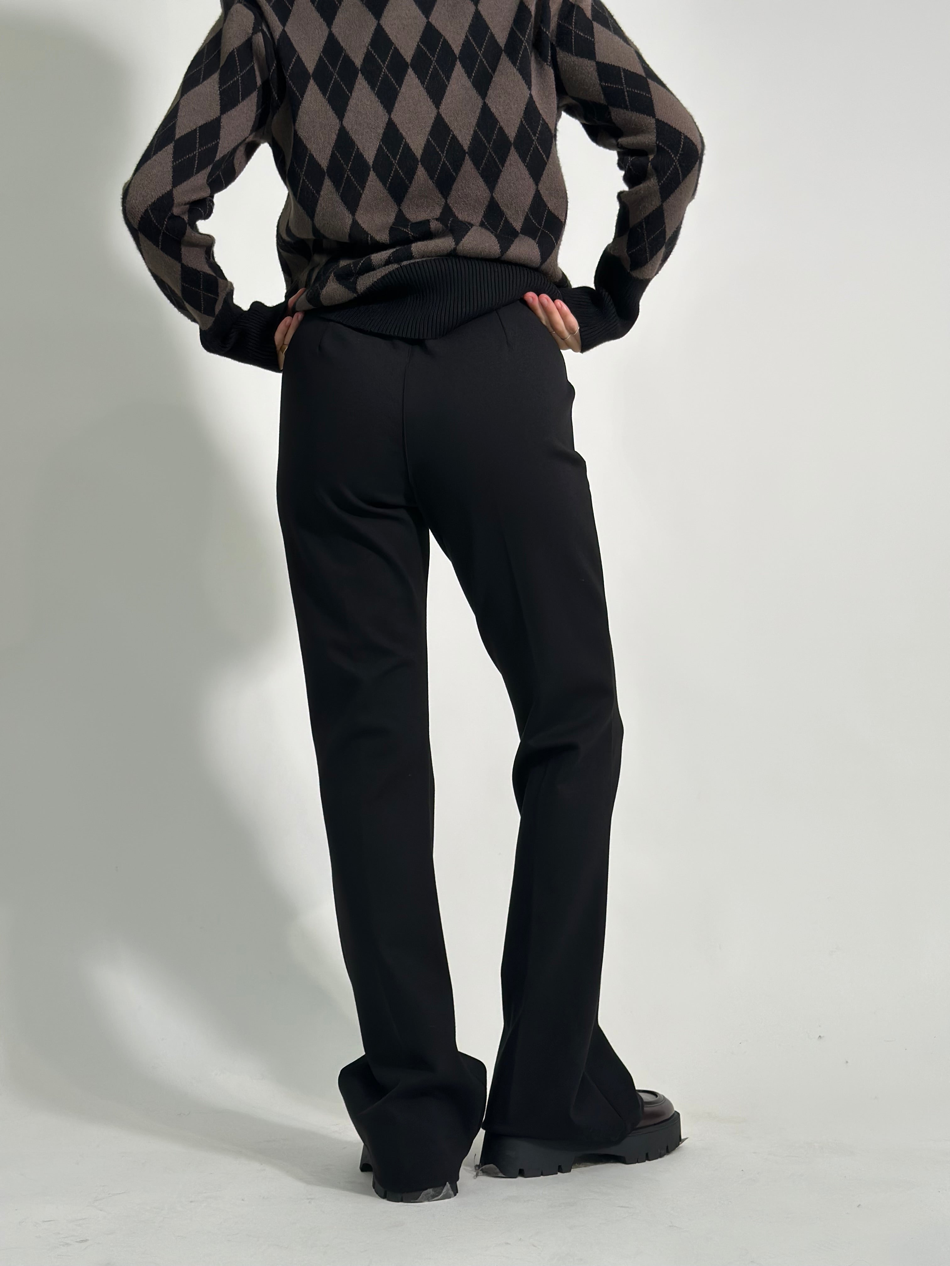 Pantalone flare tasca 51134 NERO