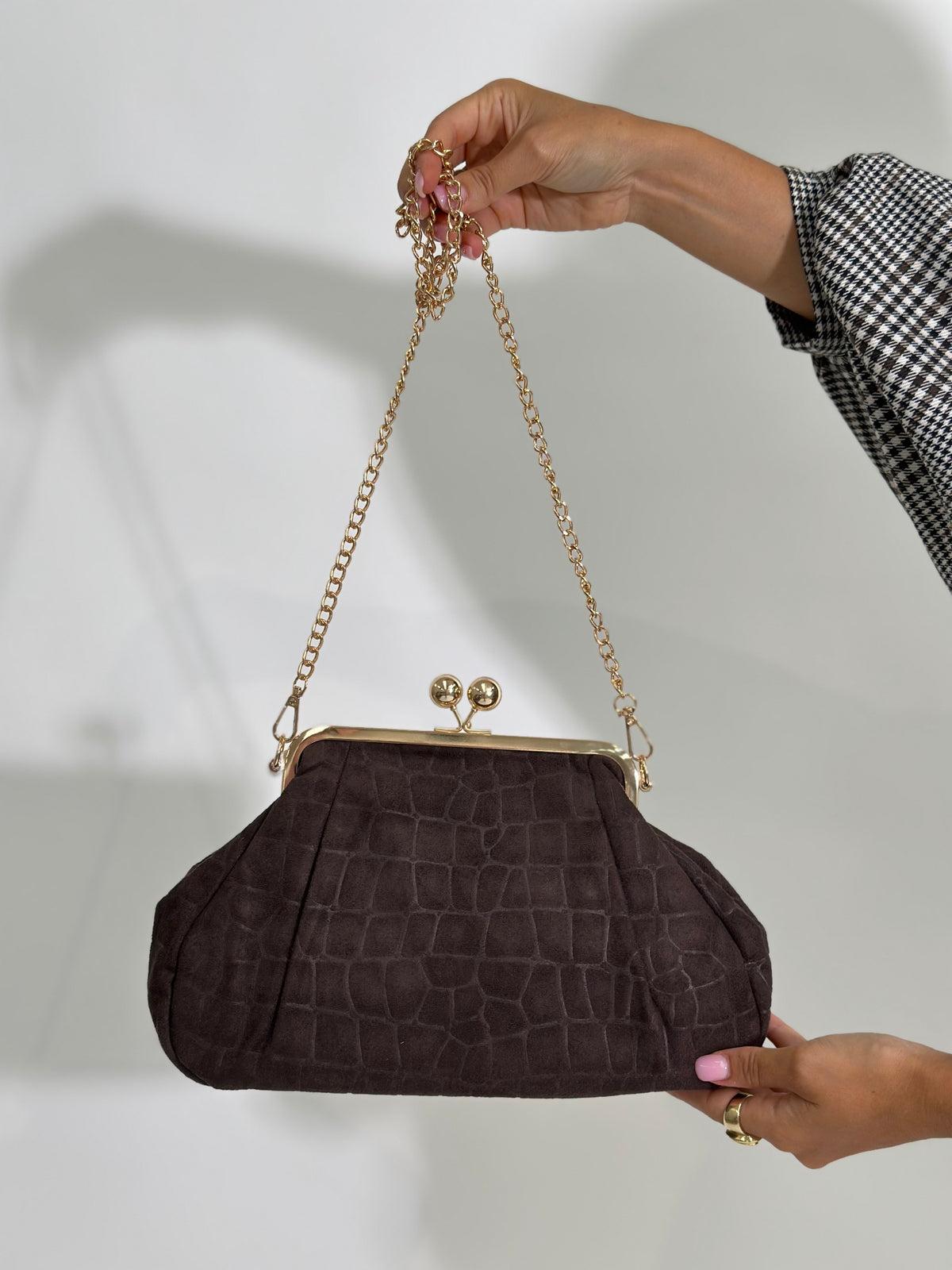 Borsa clutch 90678 COFFEE