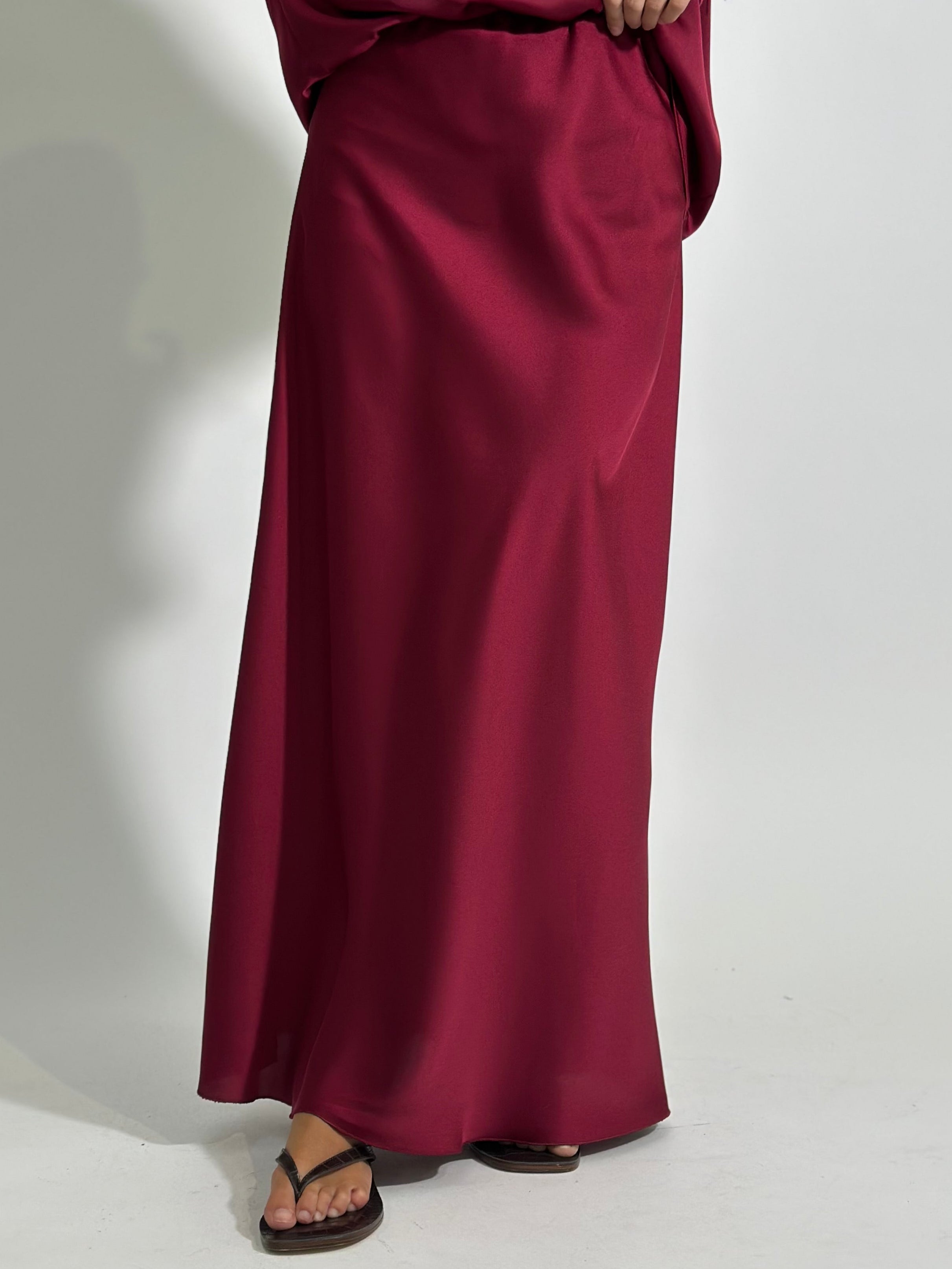 Gonna satin 2236 BORDO
