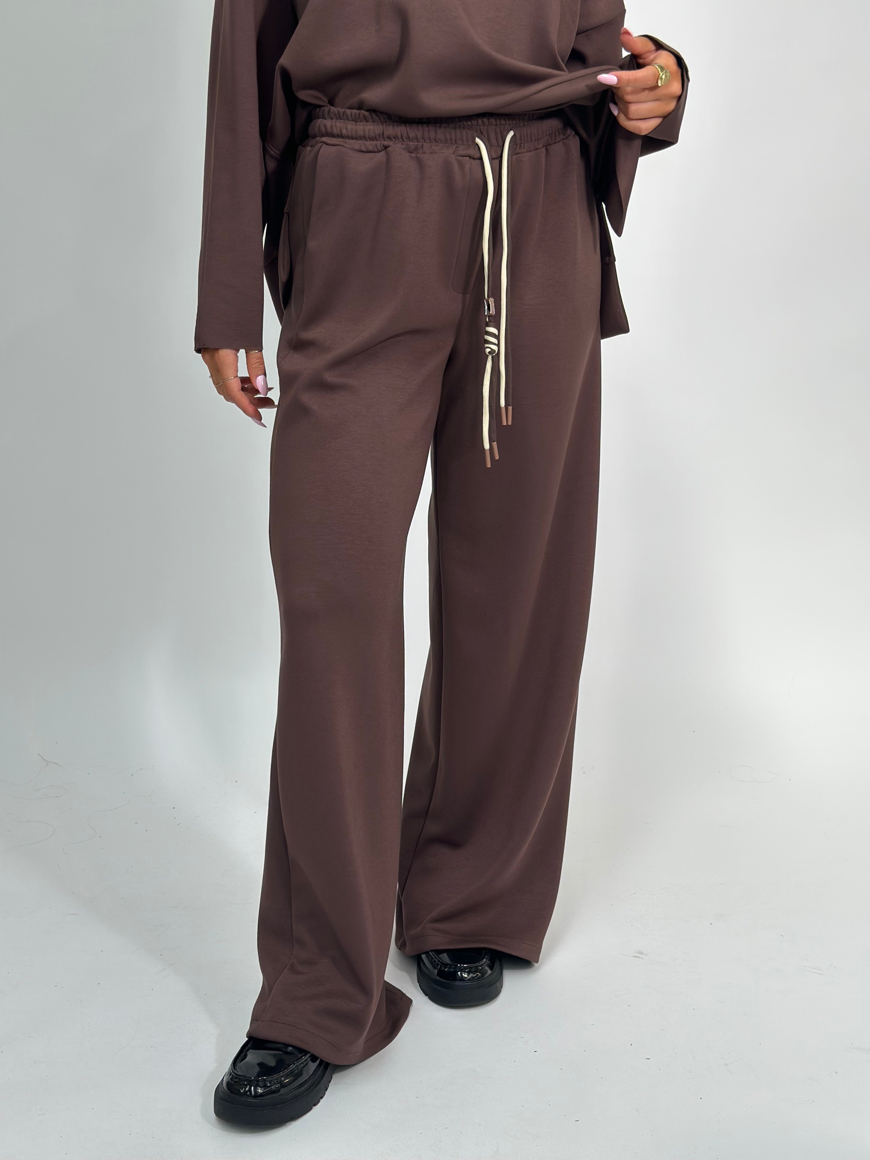 Pantalone culisse 25413 MARRONE
