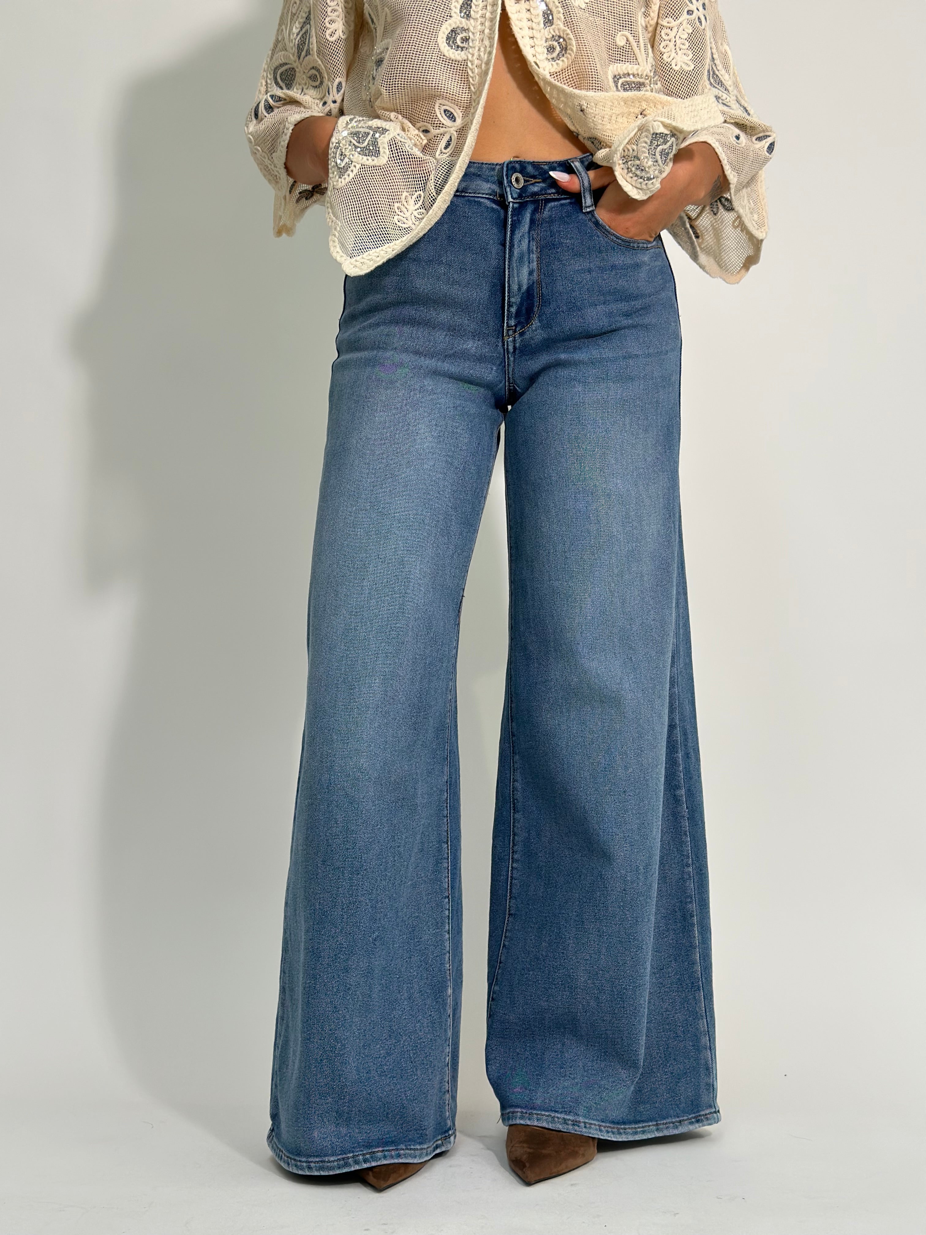 Jeans wide leg S6223