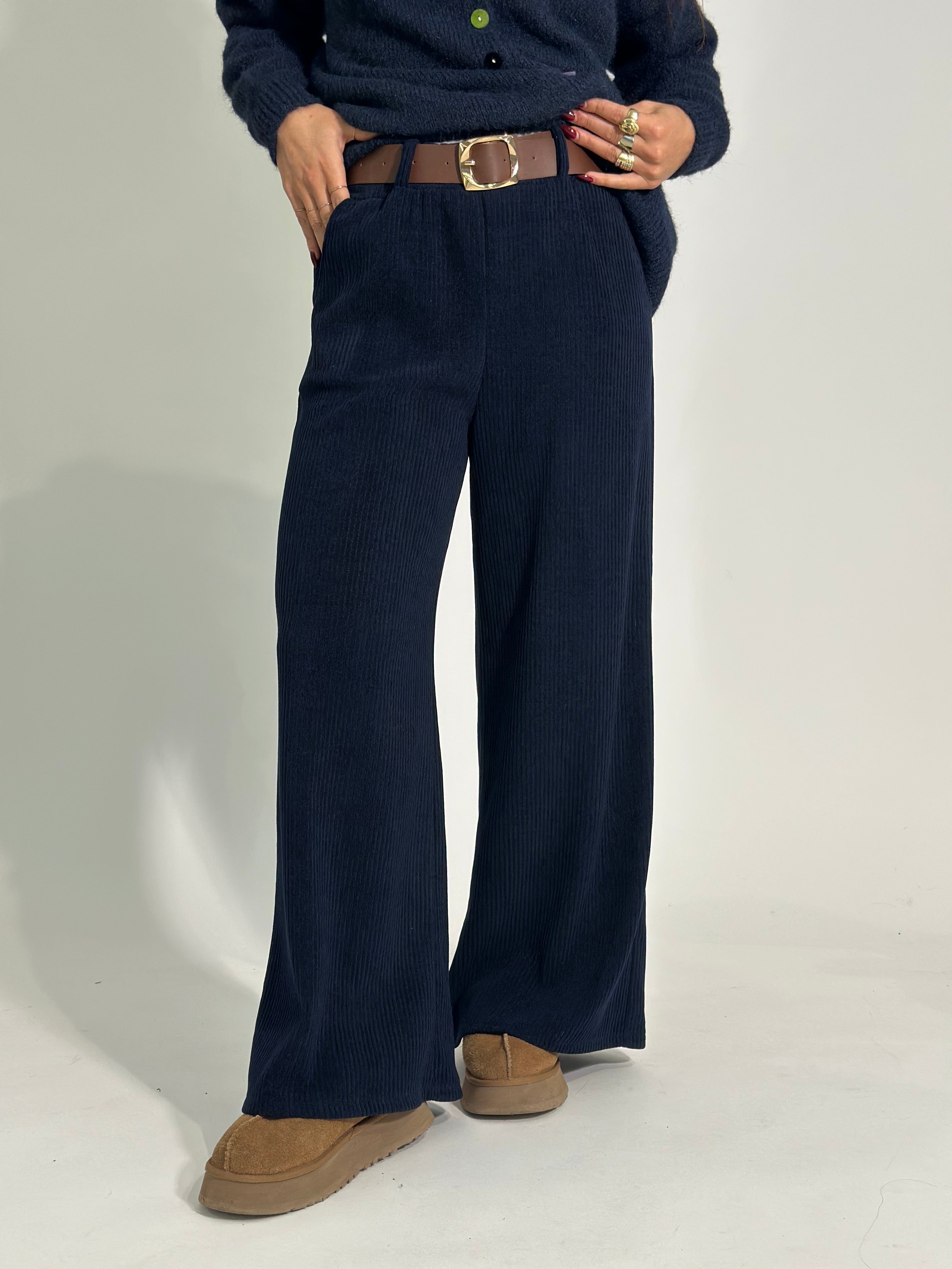 Pantalone costina 6156 BLU